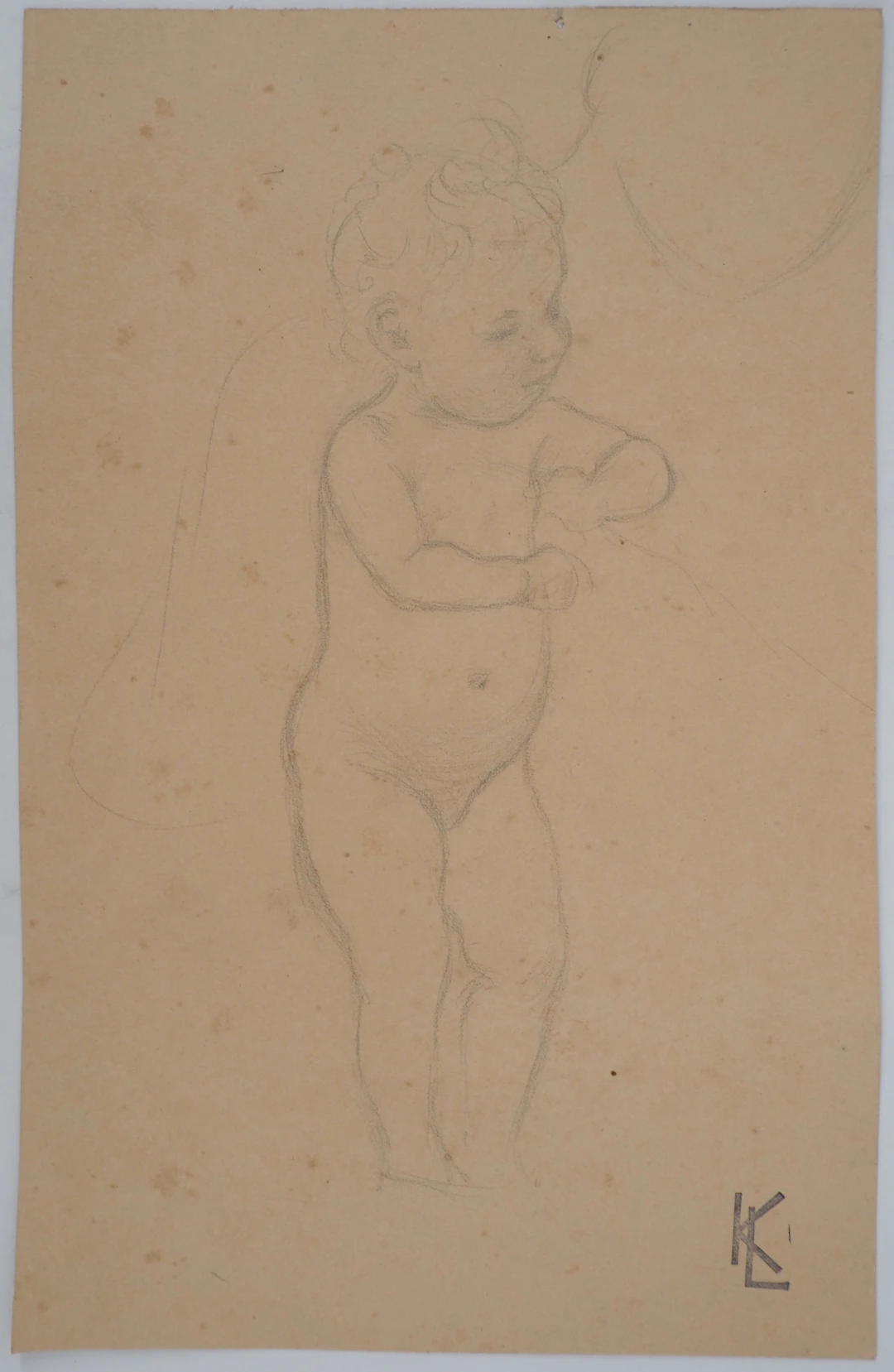 Léopold Franz KOWALSKI: L’enfant nu, dessin original