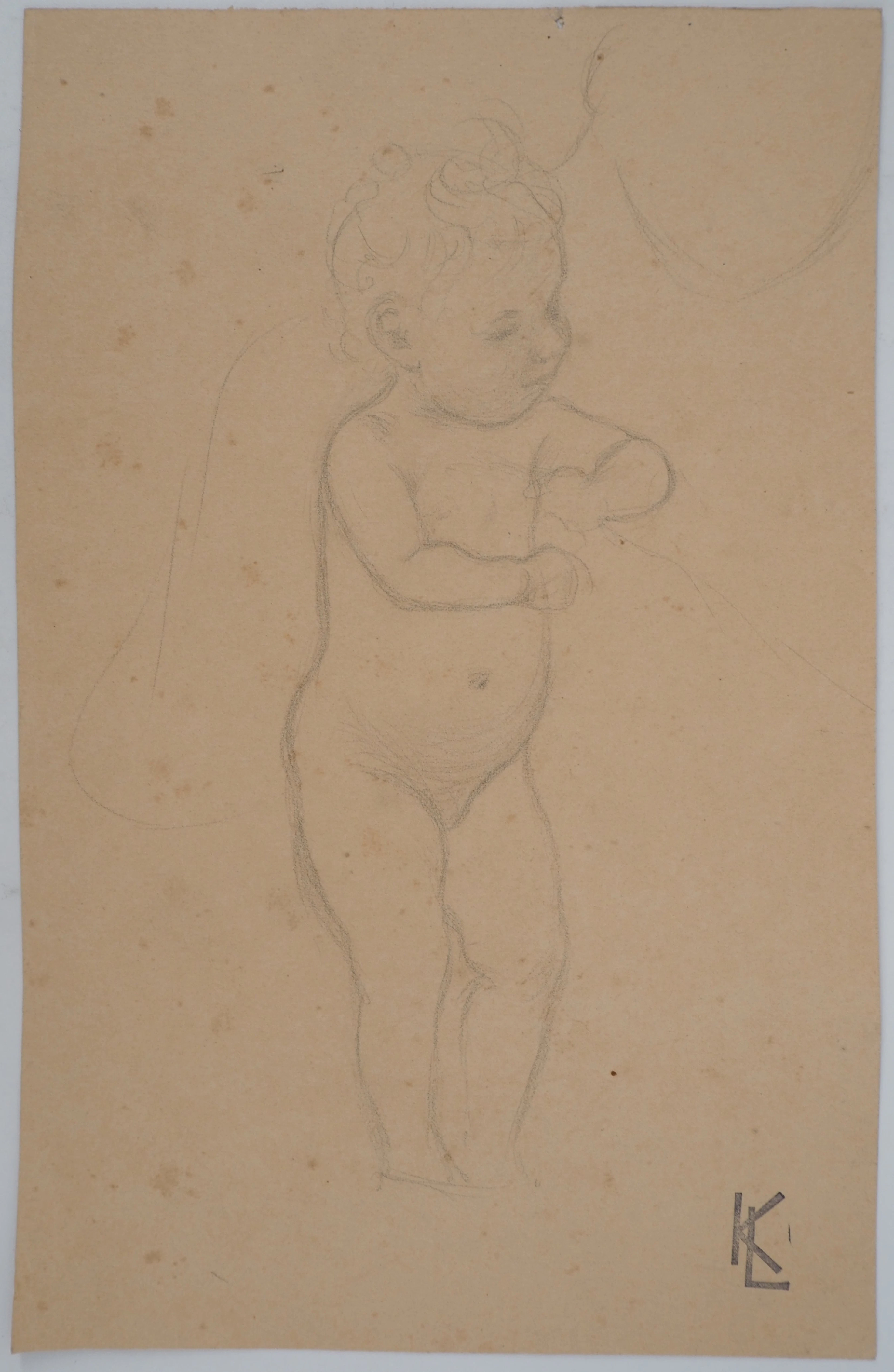 Léopold Franz KOWALSKI: L’enfant nu, dessin original