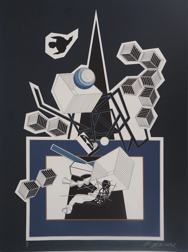 Alain LE YAOUANC : La neuvième maison - Lithographie Originale Signée