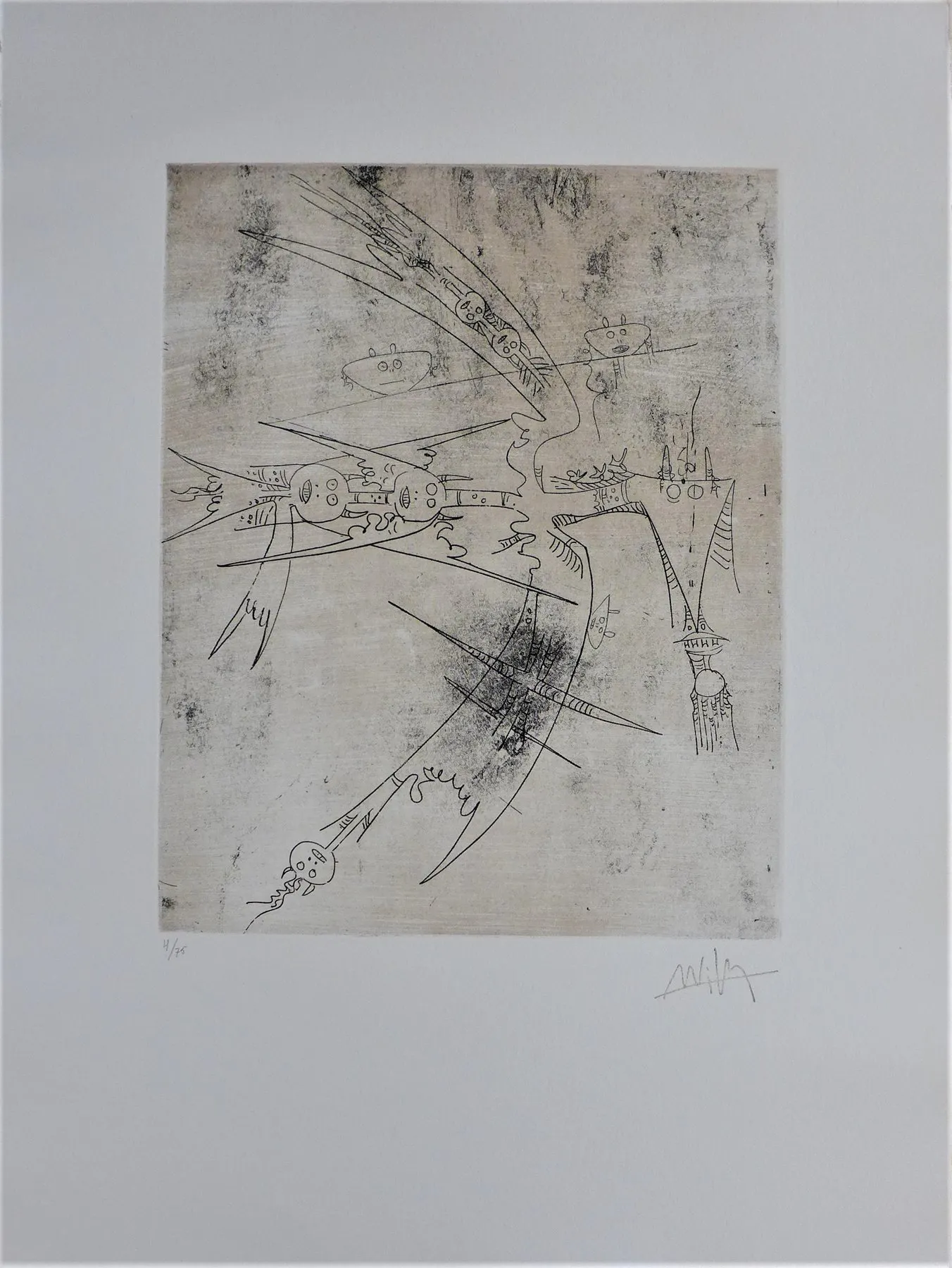 Wifredo LAM Eau-forte et aquatinte originale