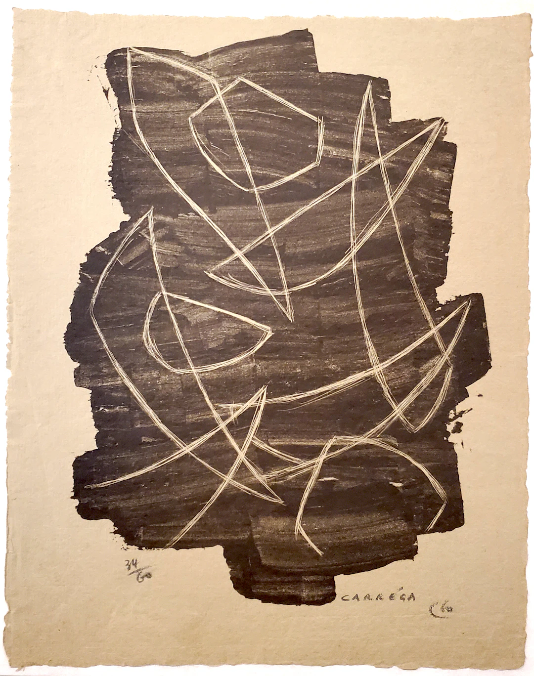 Nicolas Carréga, lithographie signée, 1960