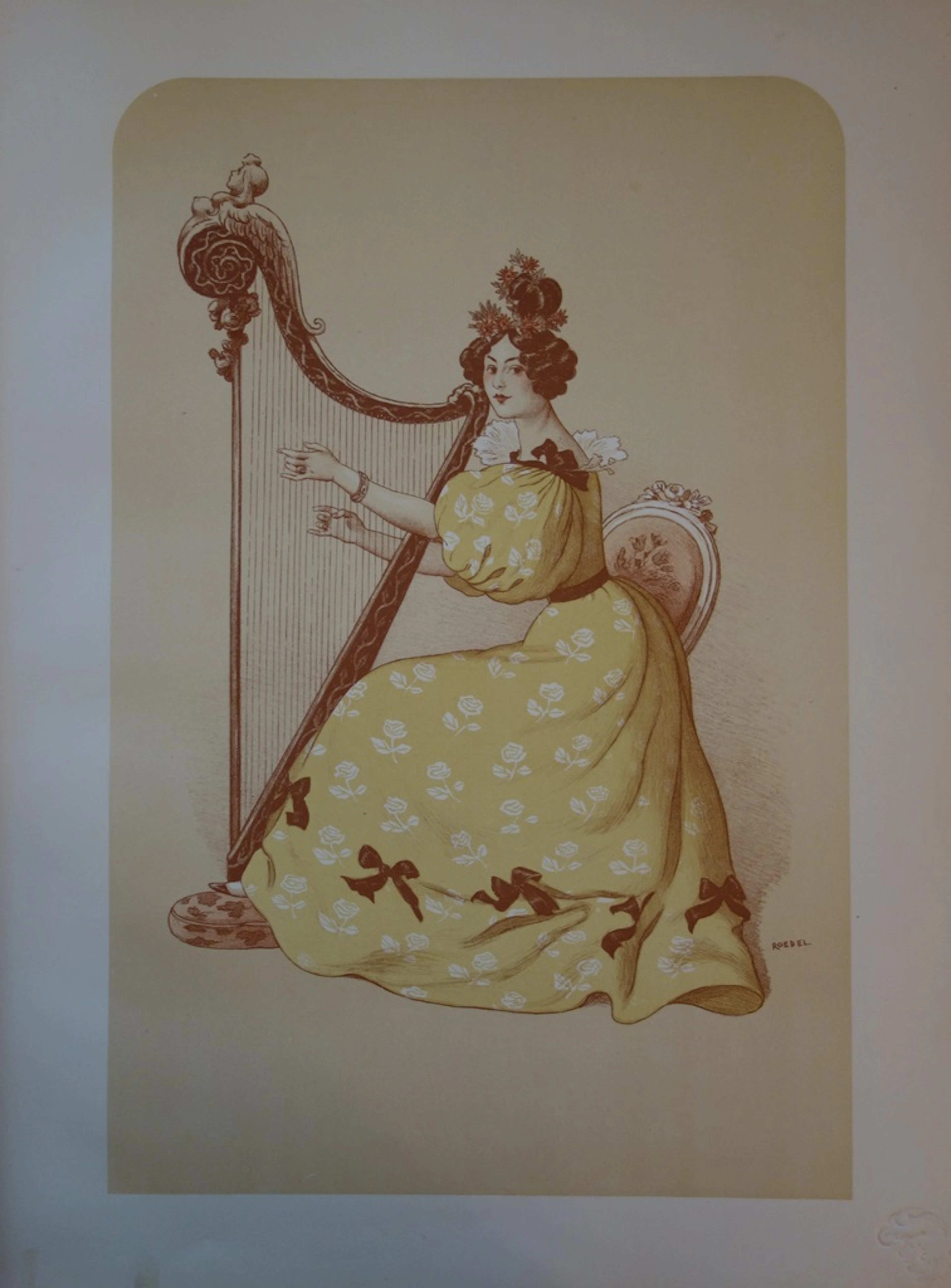 Roedel - La Romance, Lithographie originale signée (1897)