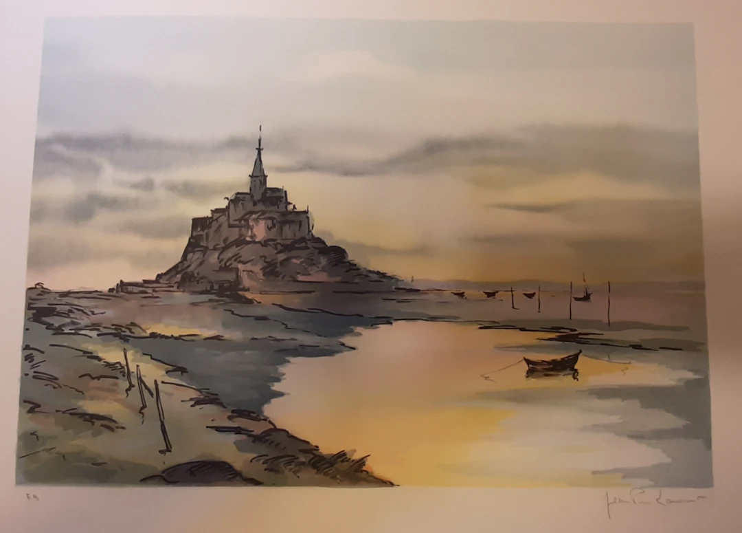 Jean Pierre LAURENT - Le Mont Saint Michel 2, 1980 - Lithographie