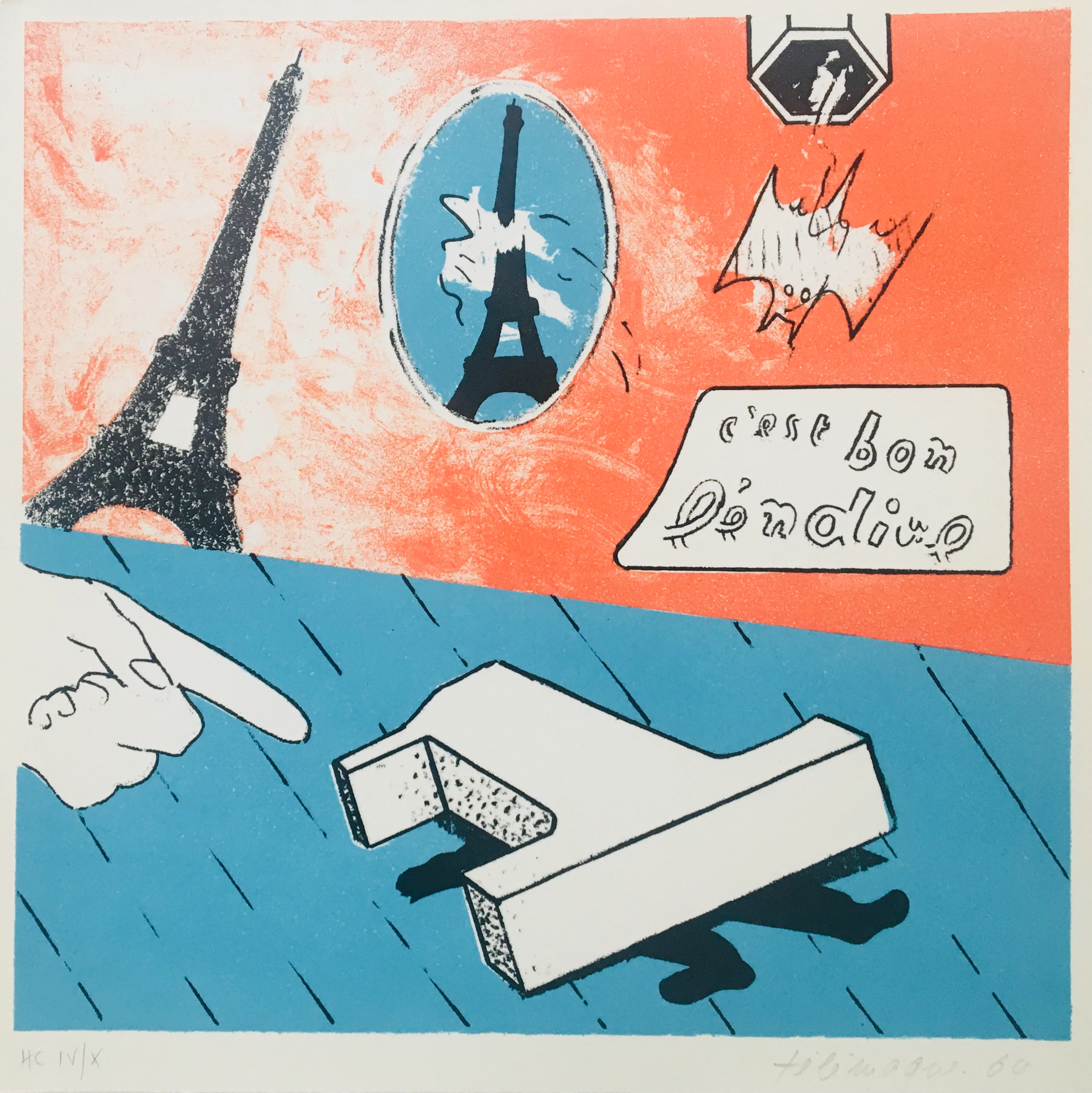 Hervé TELEMAQUE - Sans-titre, 1964 - Lithographie originale signée au crayon