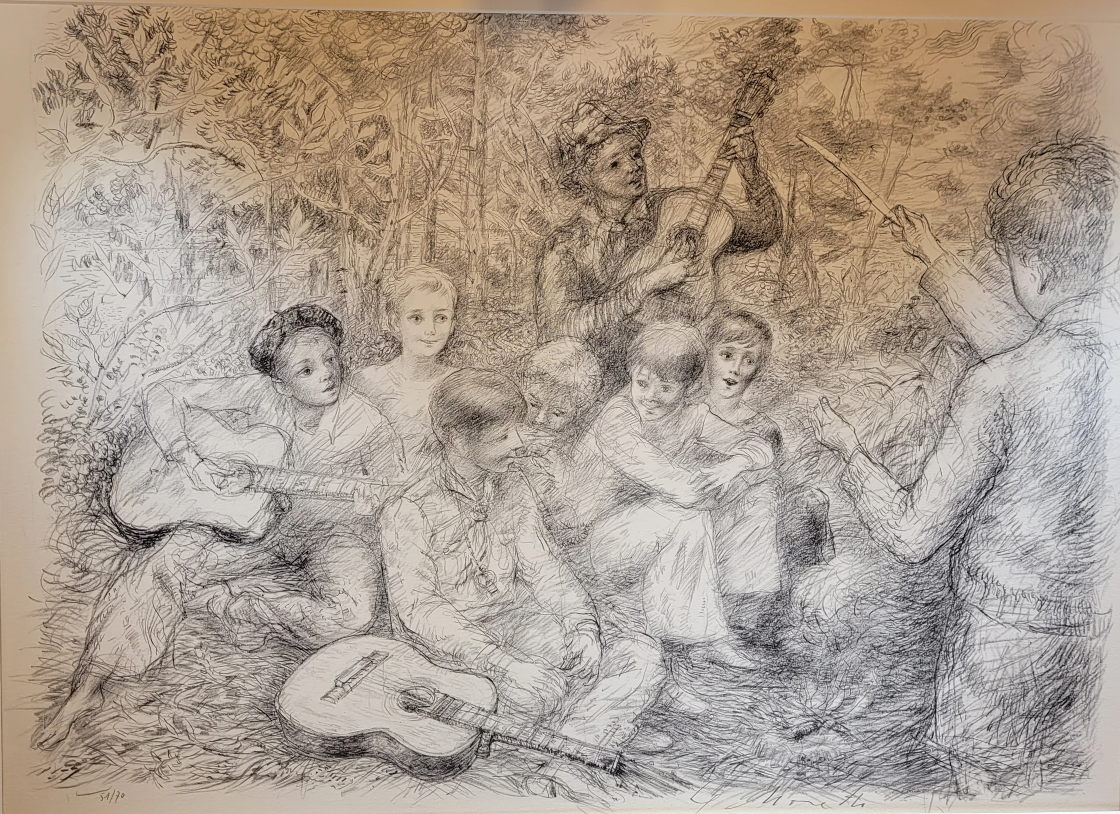Lucien-Philippe MORETTI - Monochrome, 1980 - Lithographie signée au crayon