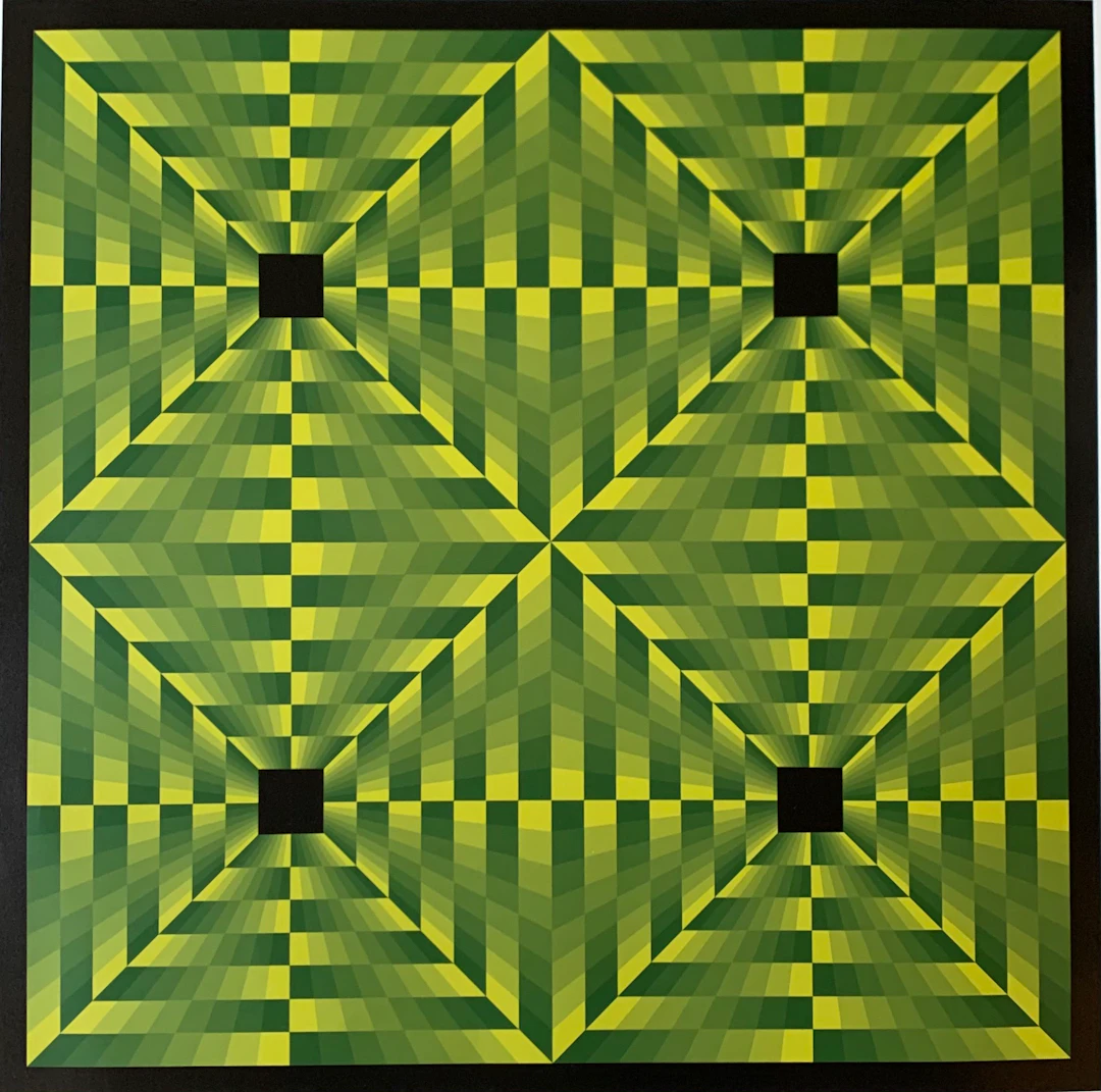 Jim BIRD - Tribute to Vasarely 16, 1972 - Photolithographie