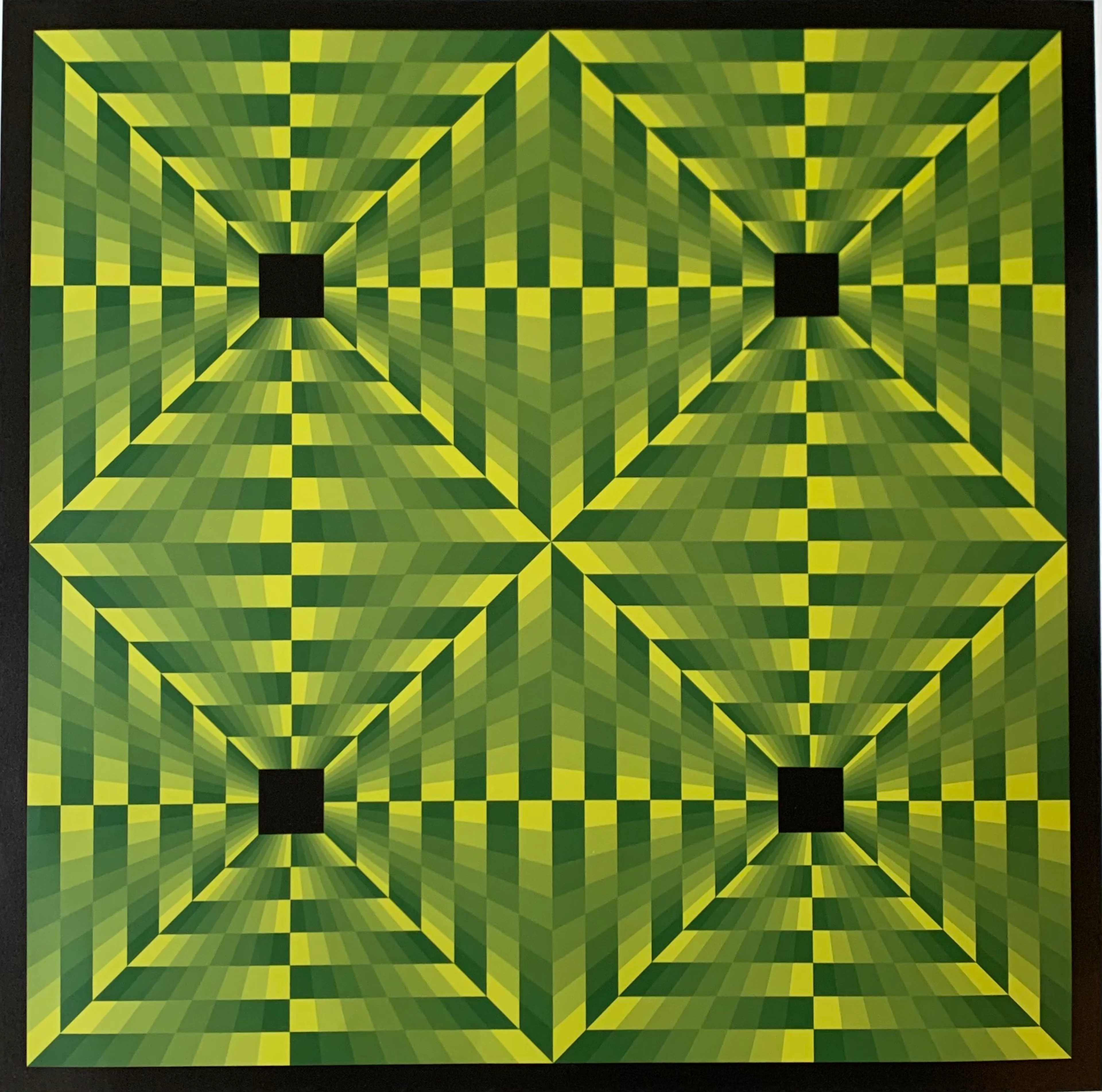 Jim BIRD - Tribute to Vasarely 16, 1972 - Photolithographie