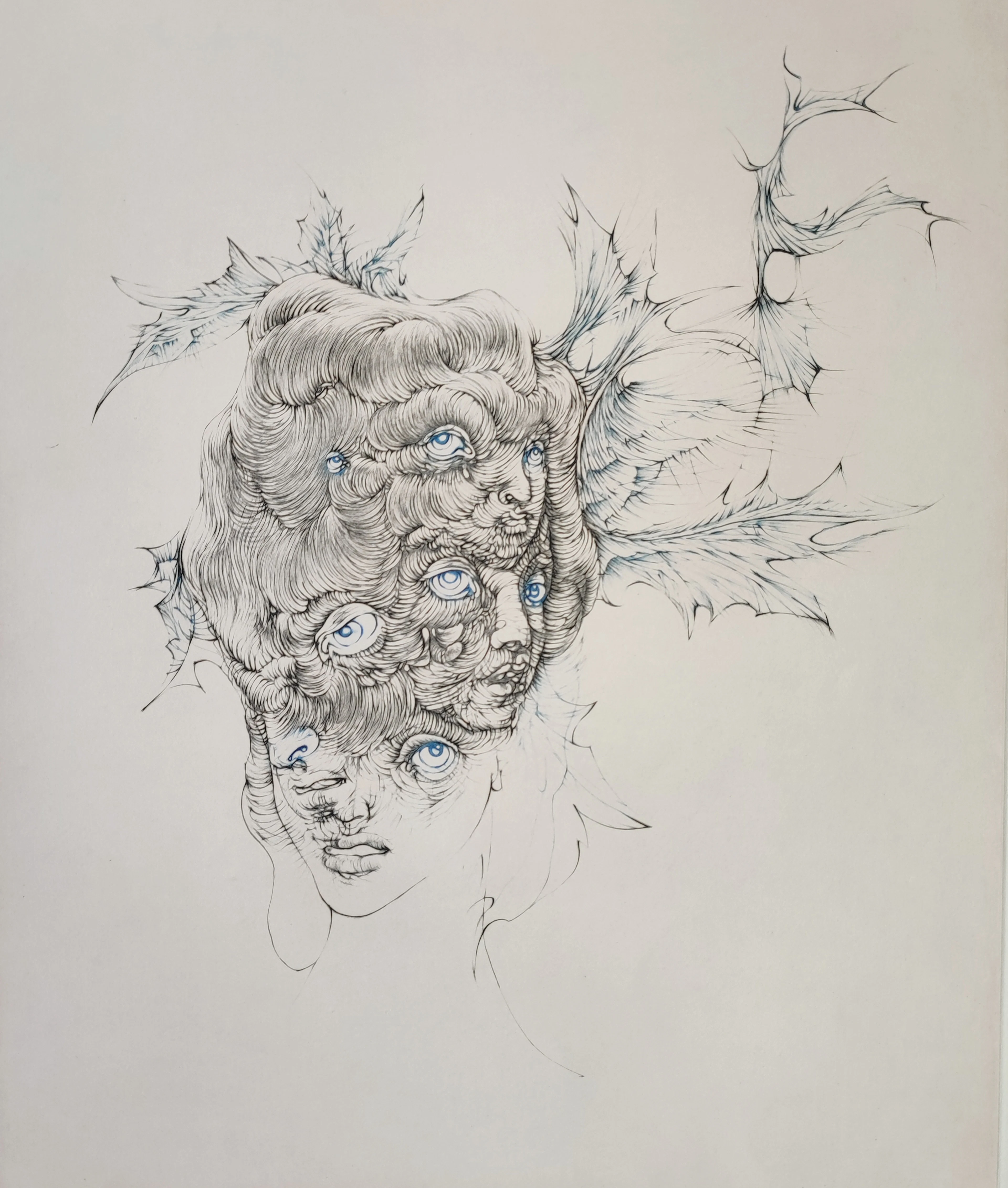 Hans BELLMER - Les yeux bleus - 1971 - Gravure , Signée , numerotée