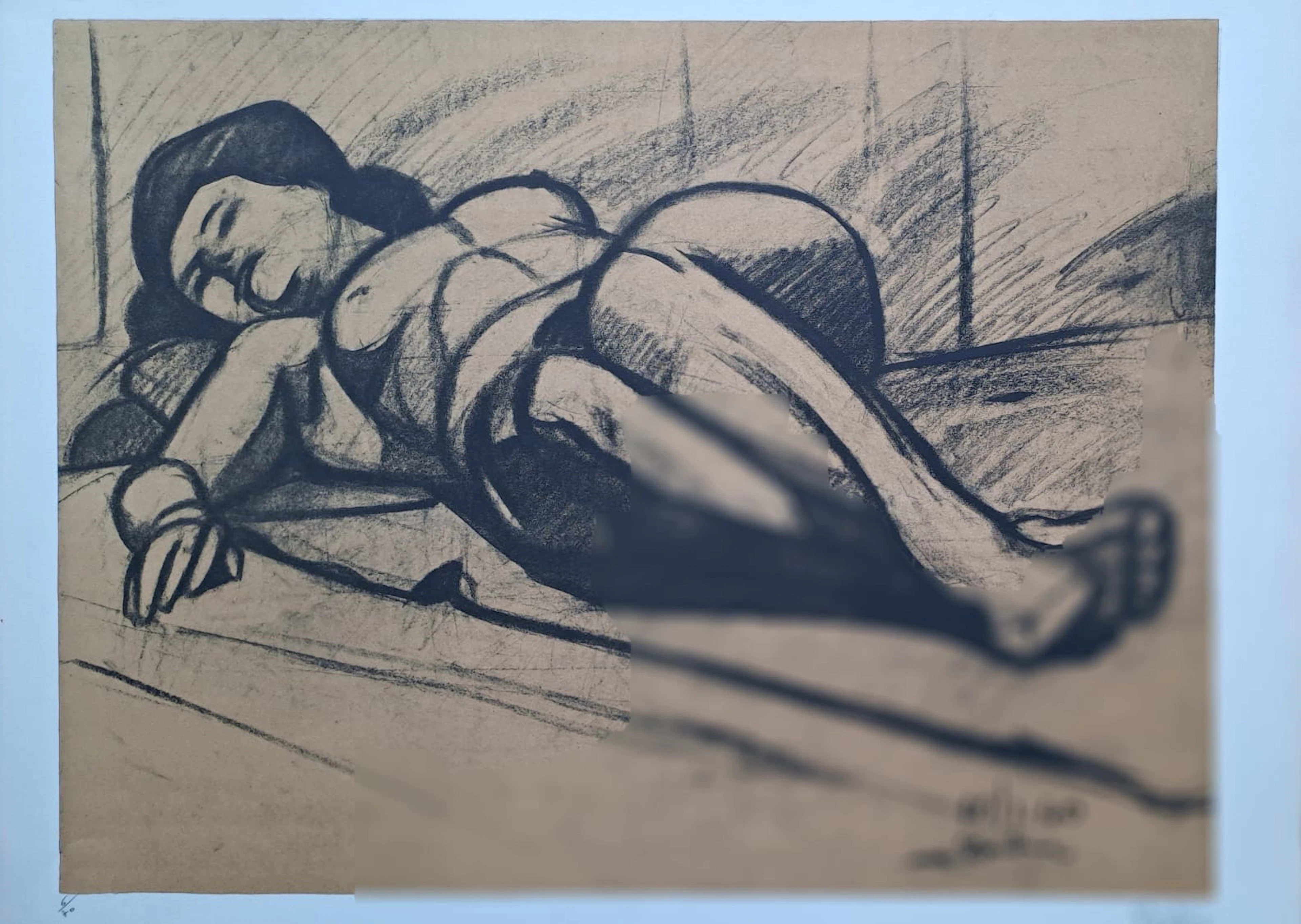 Georges Joubin - Femme allongée - Lithographie originale, signée et numérotée