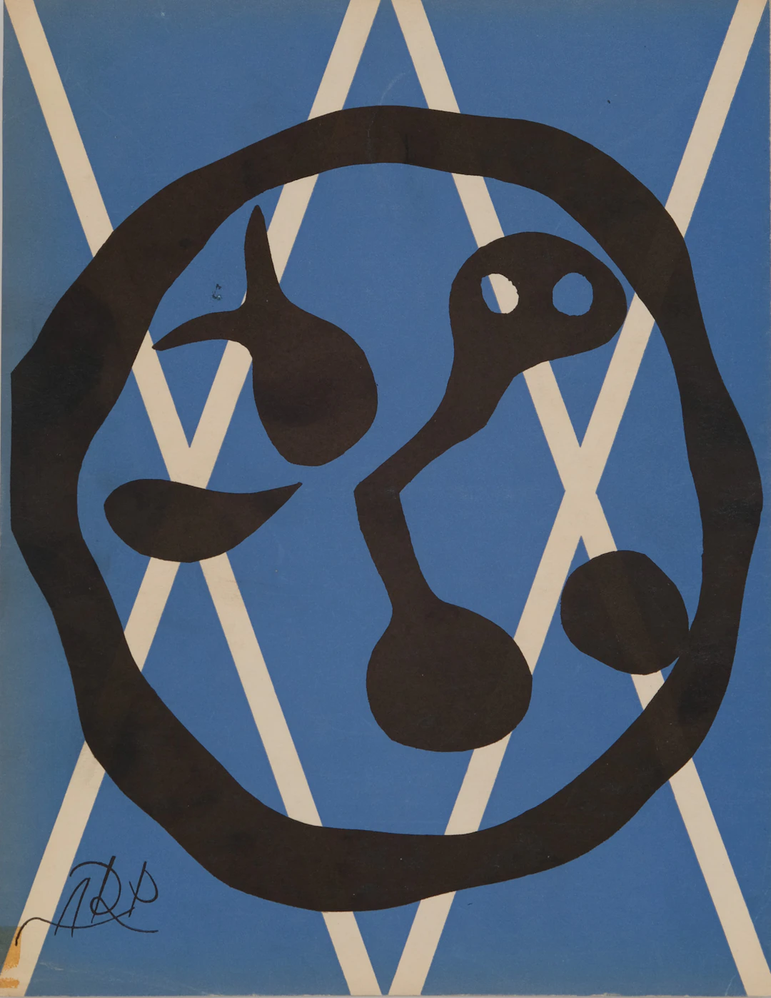 Jean ARP : L’horloge abstraite - Lithographie originale signée