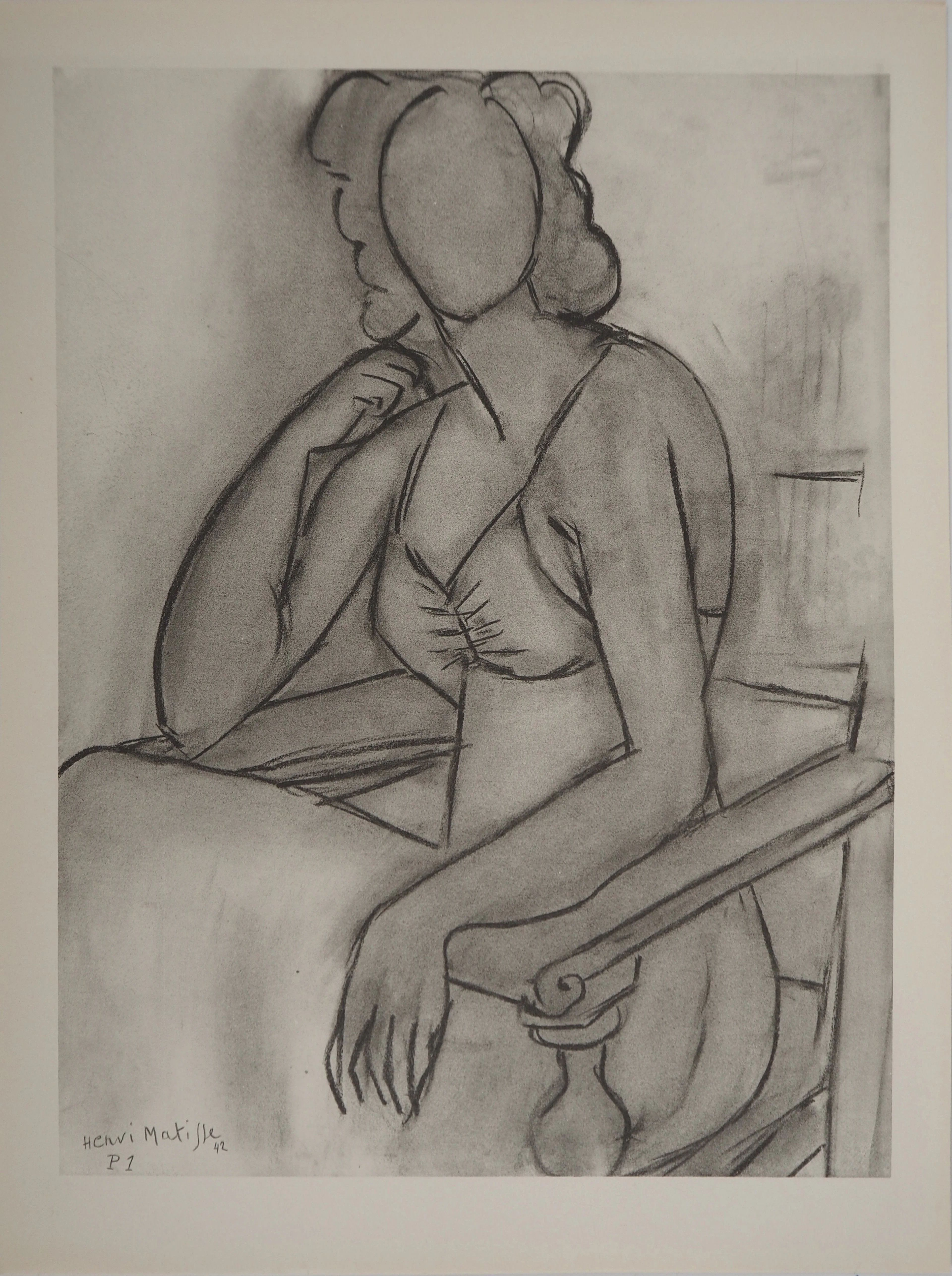 Henri MATISSE : Intimité féminine, Lithographie signée