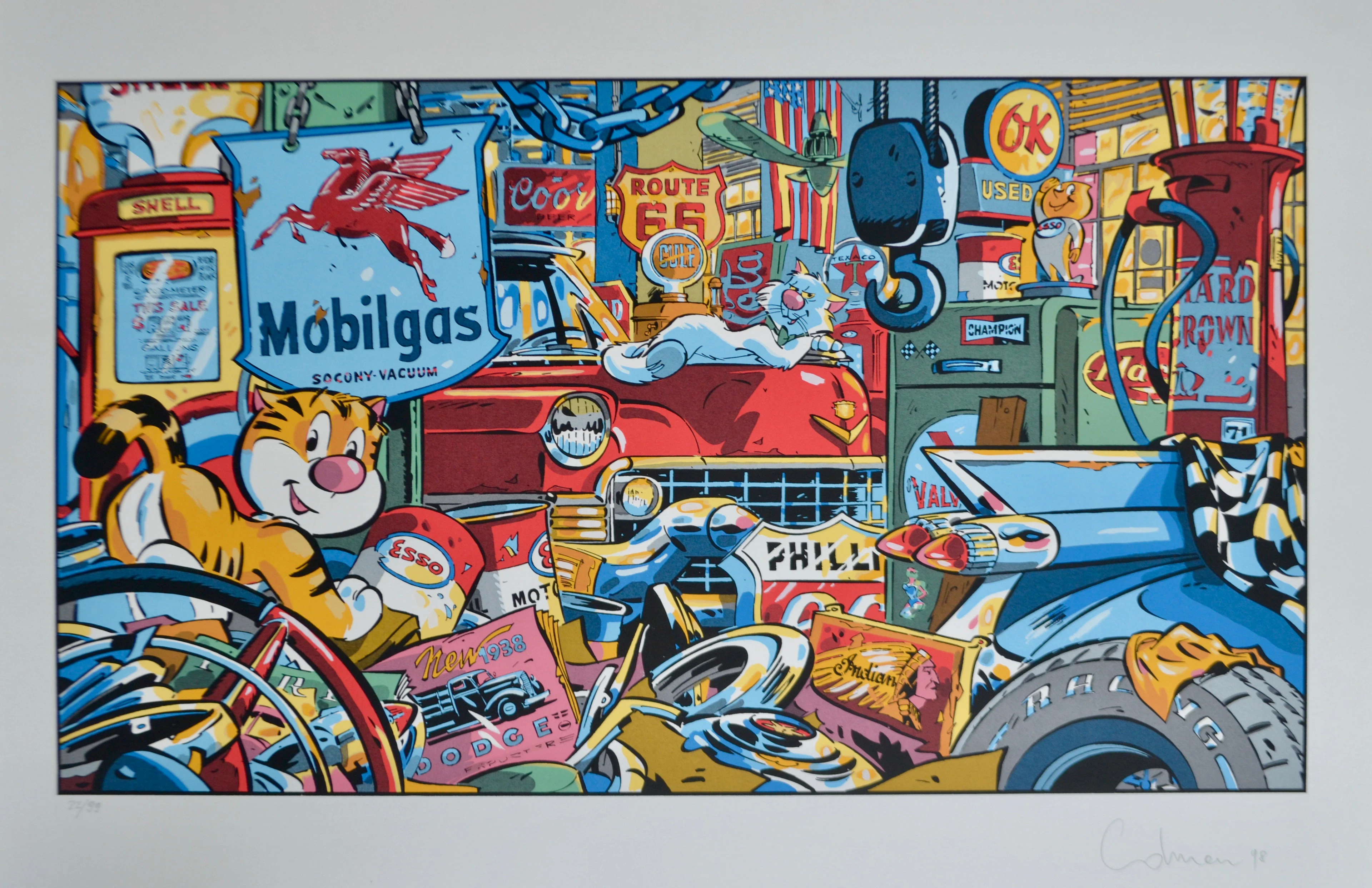 Stéphan Colman - Billy the cat, 1998 - Sérigraphie signée
