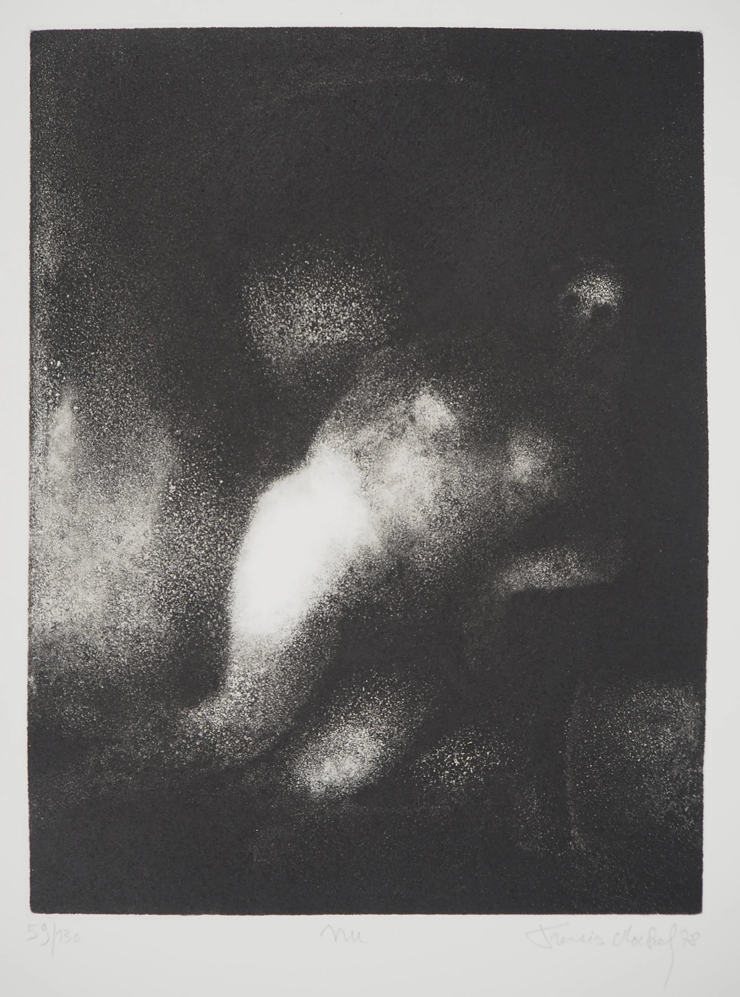 Francis MOCKEL, Nu, 1978 - Gravure sur cuivre originale signée