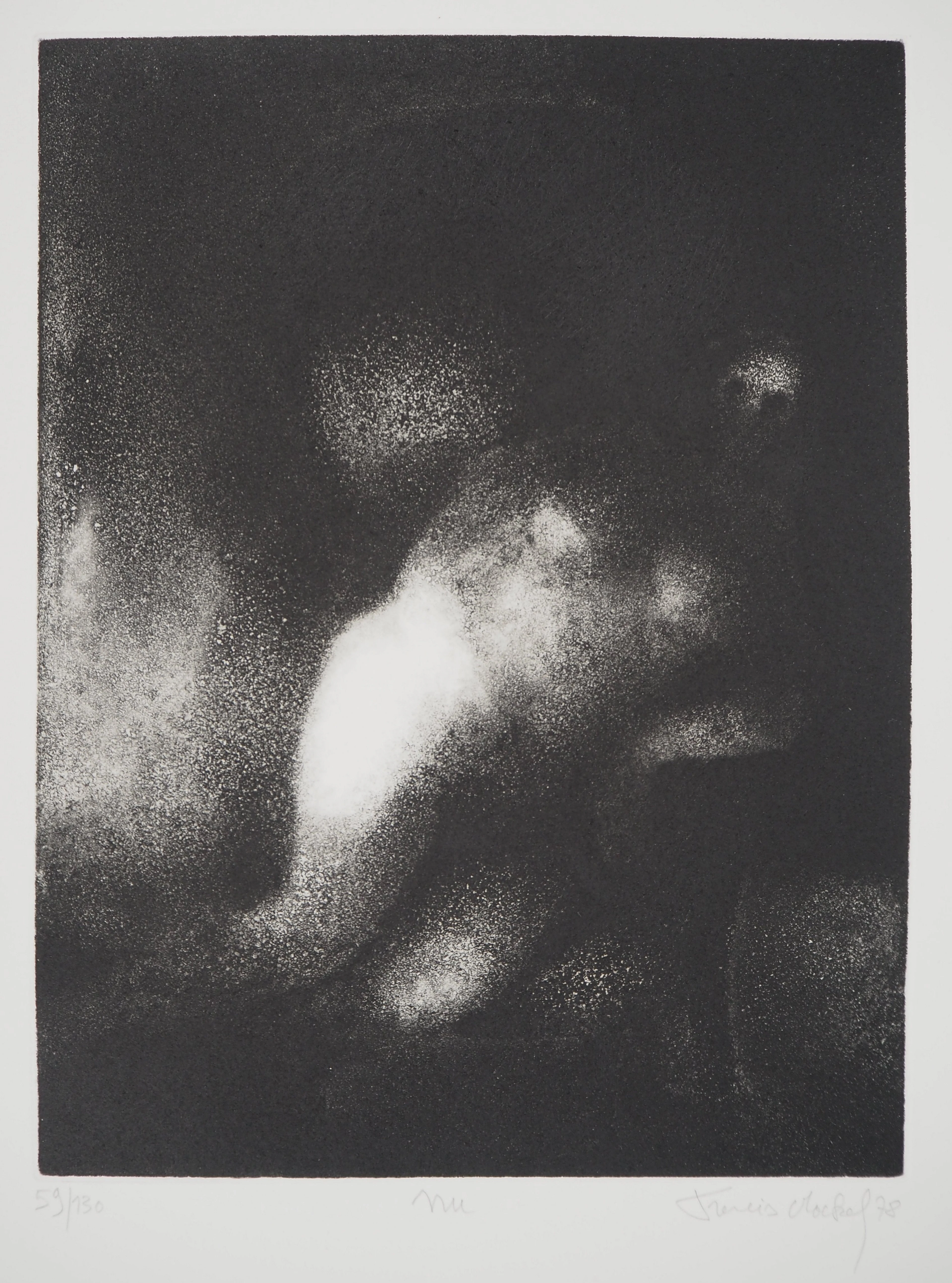 Francis MOCKEL, Nu, 1978 - Gravure sur cuivre originale signée