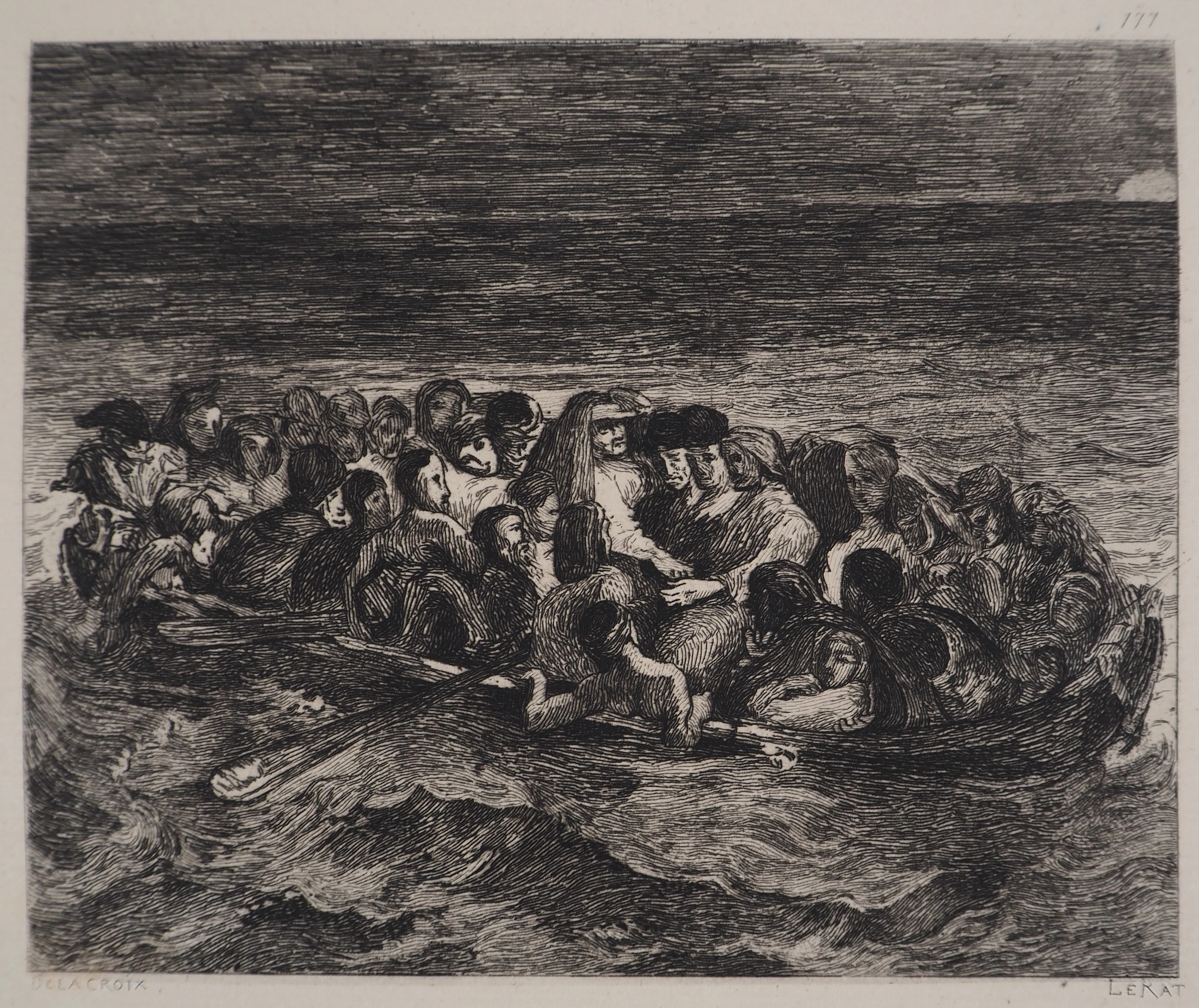 Eugène DELACROIX (d’après) - Le naufrage de Don Juan - Gravure, Signée