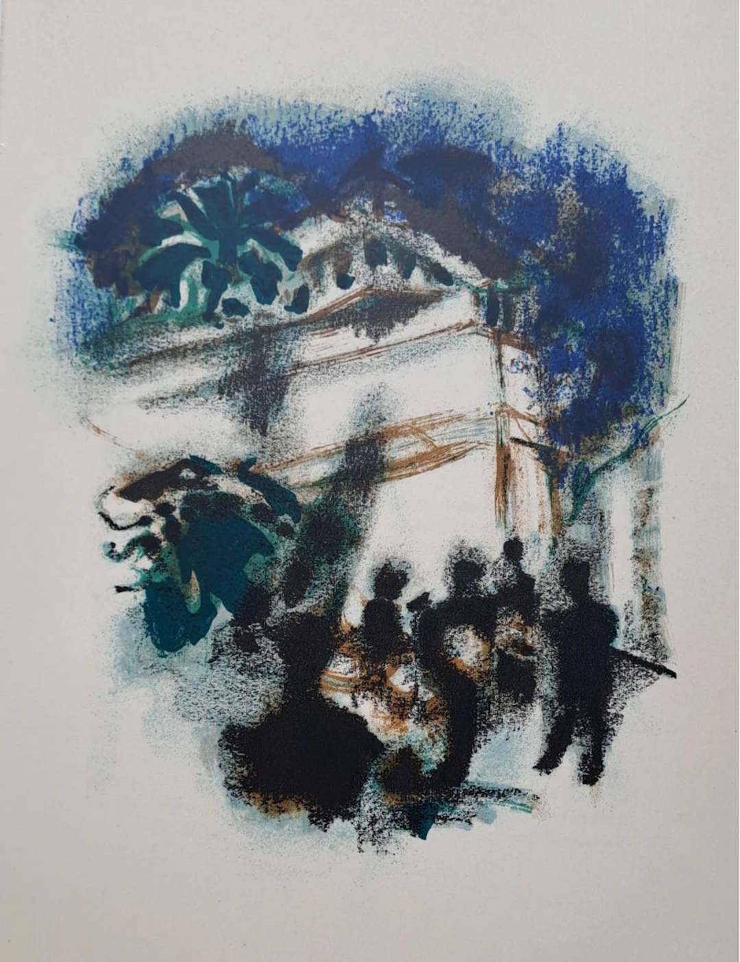 Alexandre Garbell - Les remparts - Lithographie originale