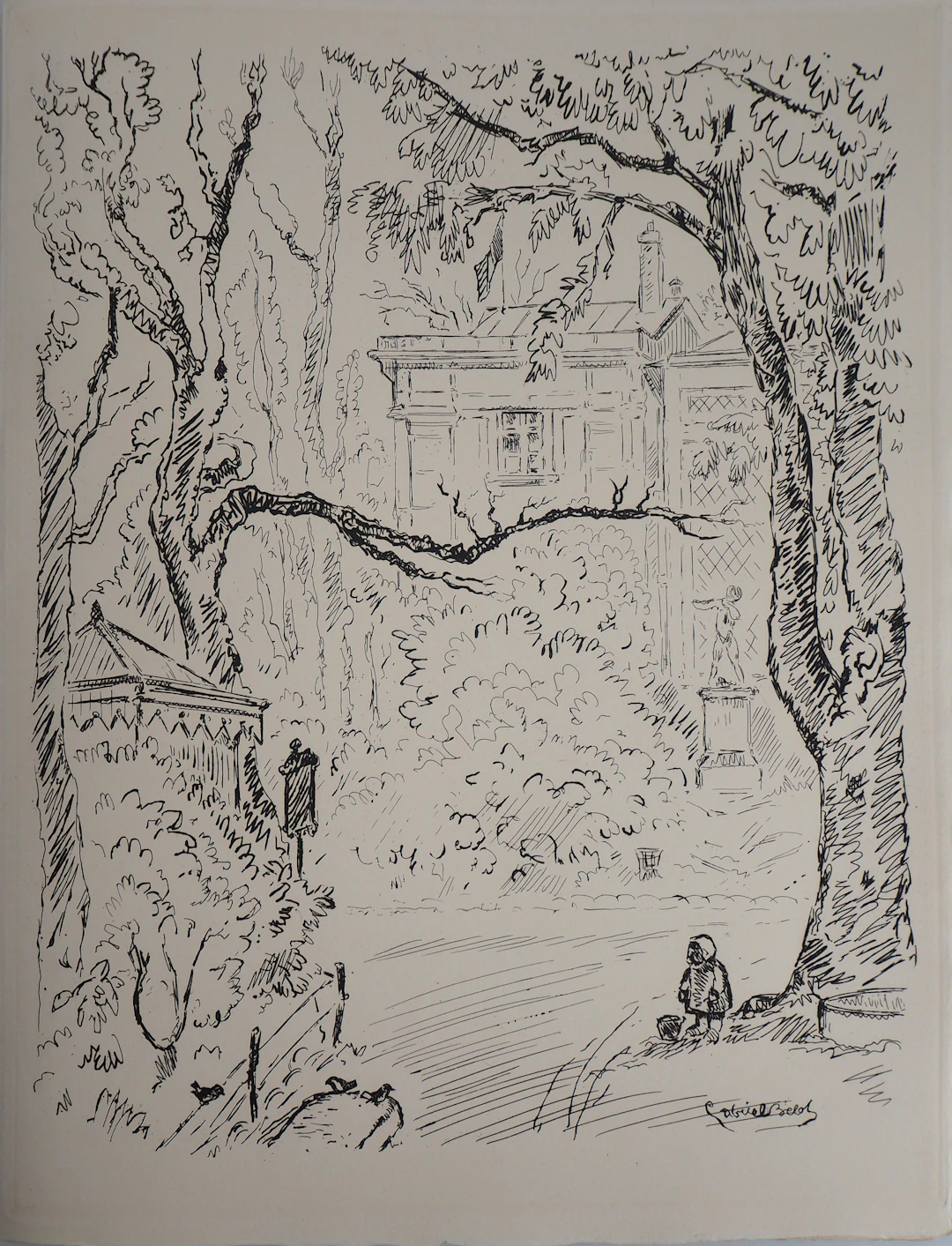 Gabriel BELOT : Les musées - 1937 - Gravure Originale Signée