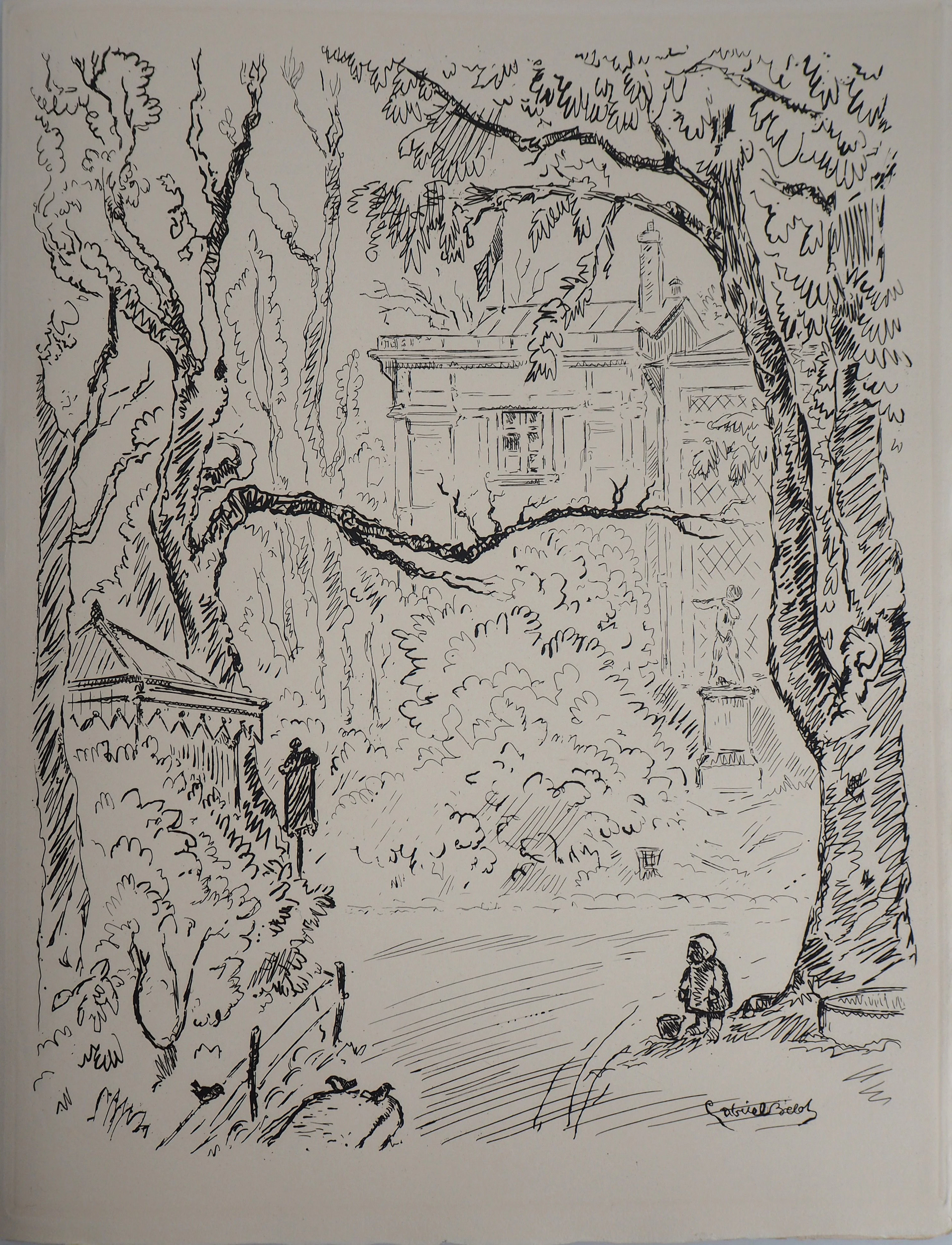 Gabriel BELOT : Les musées - 1937 - Gravure Originale Signée