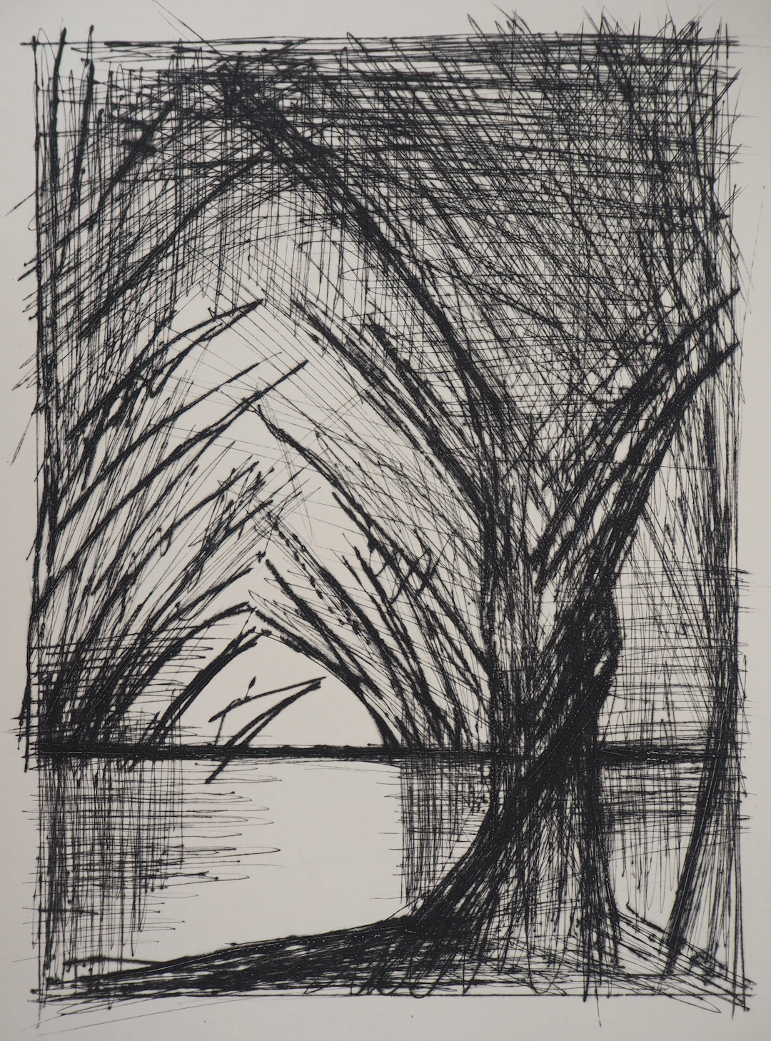 Bernard BUFFET : Cathédrale d’arbres - Gravure originale
