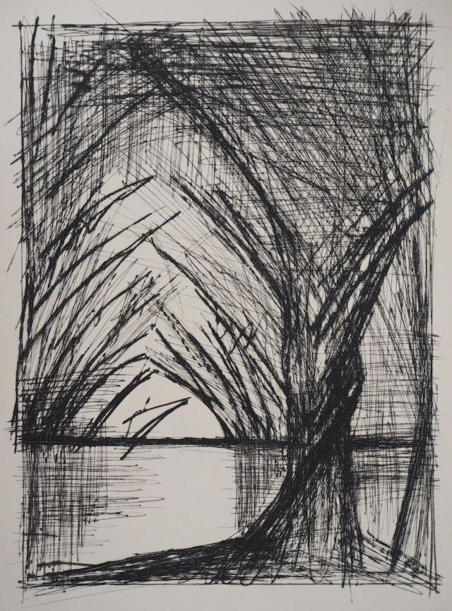 Bernard BUFFET : Cathédrale d’arbres - Gravure originale