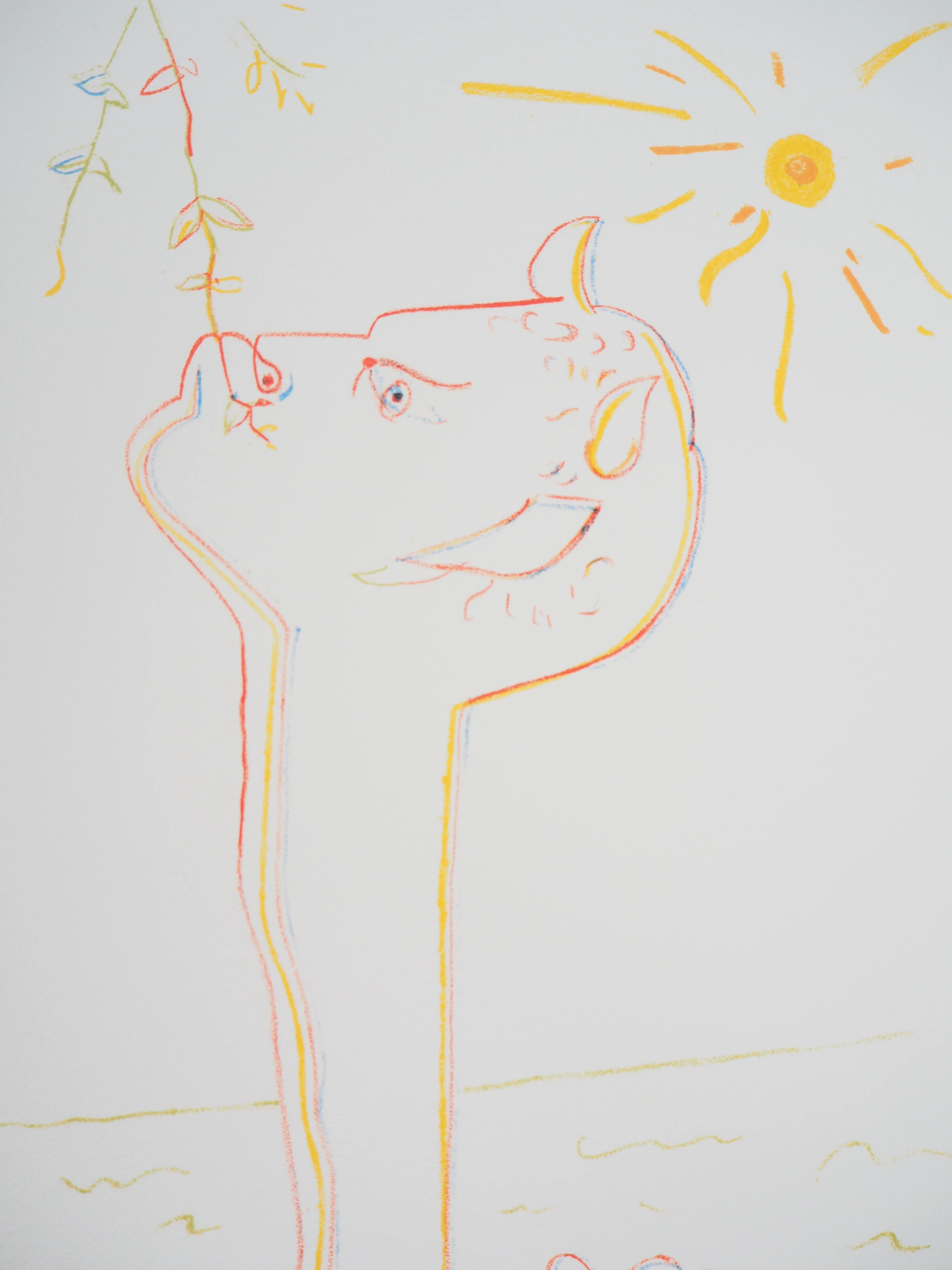 Jean COCTEAU : Faune au soleil - Lithographie signée