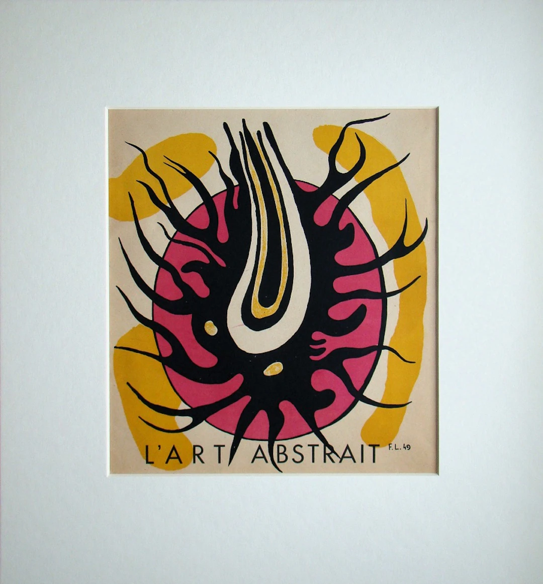 Fernand LEGER - L’Art Abstrait - Le disque rouge, 1949 - Lithographie