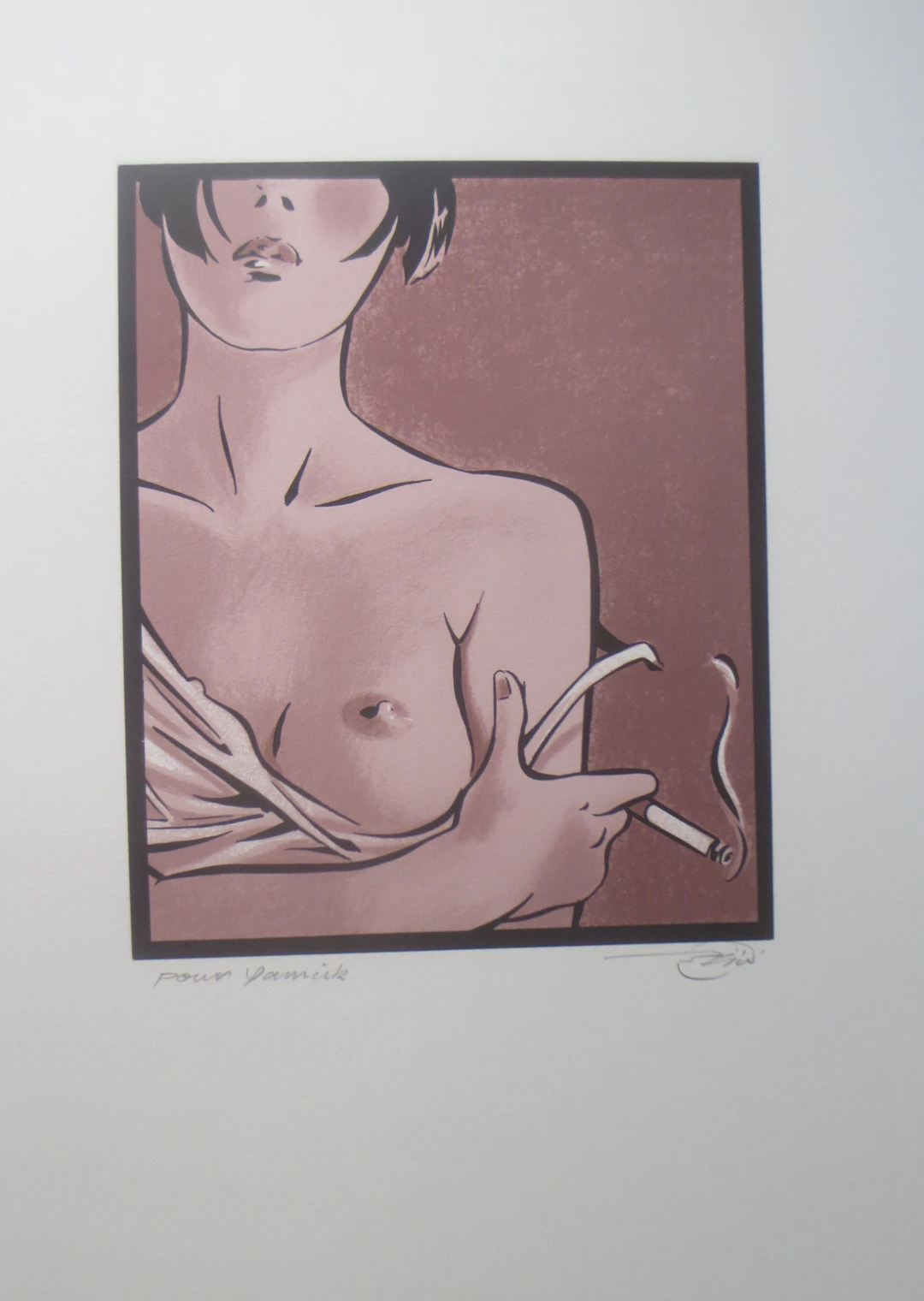 Béja - La cigarette - Lithographie signée