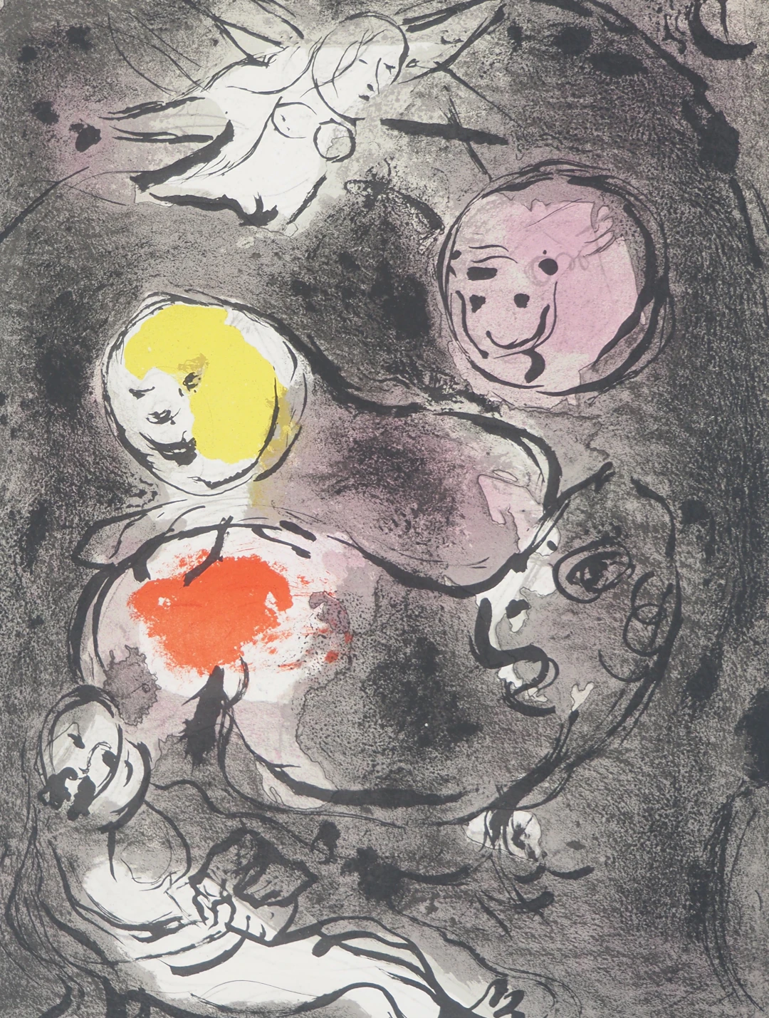 Marc CHAGALL : La Bible, Le prophète Daniel, Lithographie originale