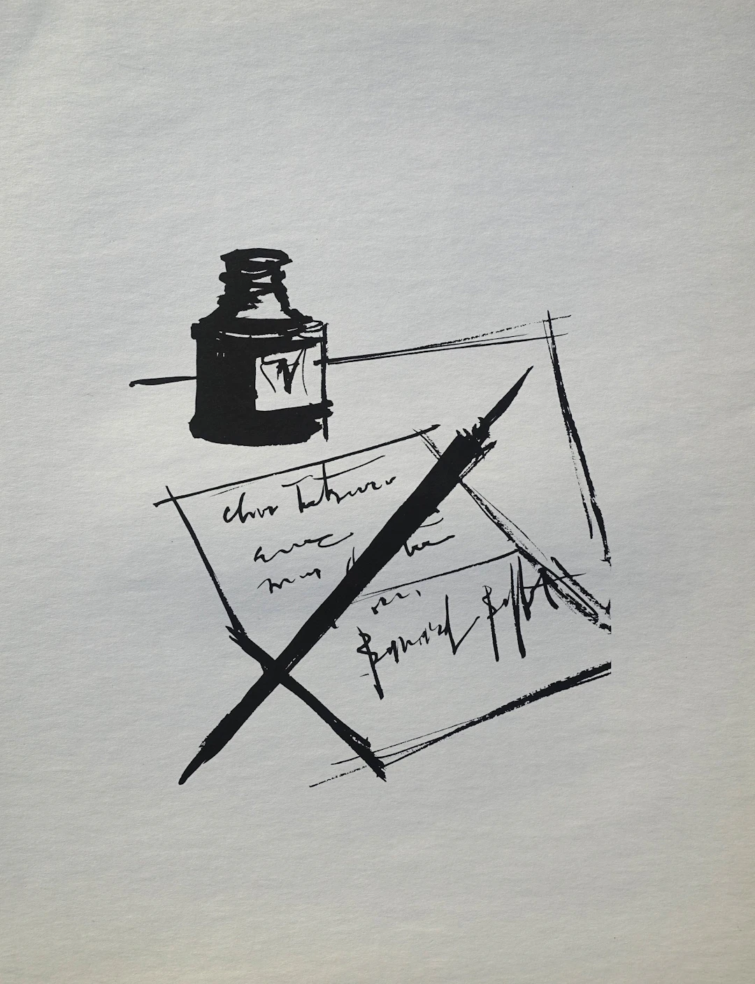 Bernard BUFFET : La Lettre, Gravure originale signée