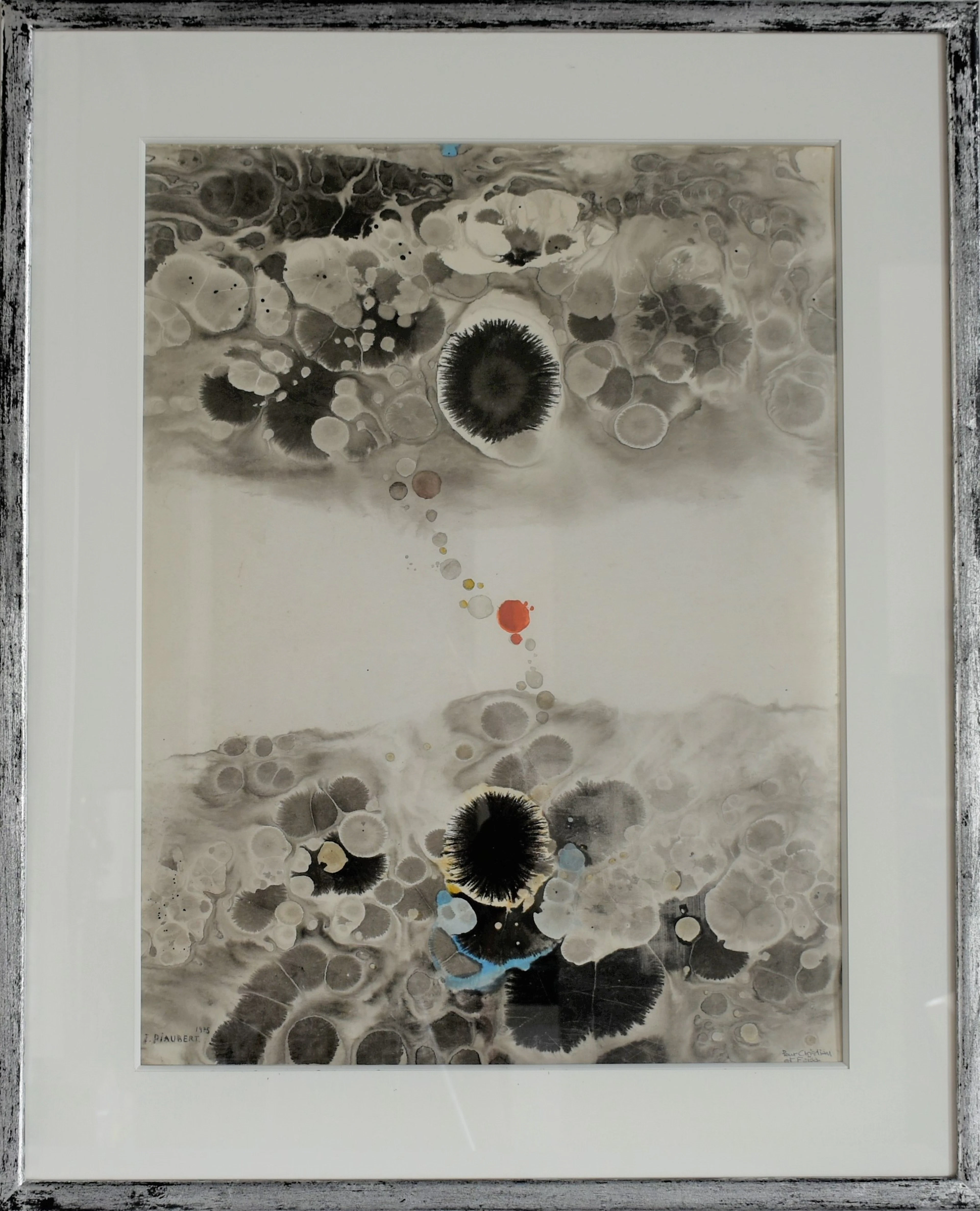 Jean PIAUBERT - Sans titre, 1975 - Technique mixte sur papier