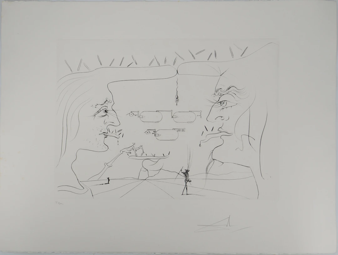 Salvador Dali - Hommage à Léonard de Vinci : Le Télégraphe, 1975 -