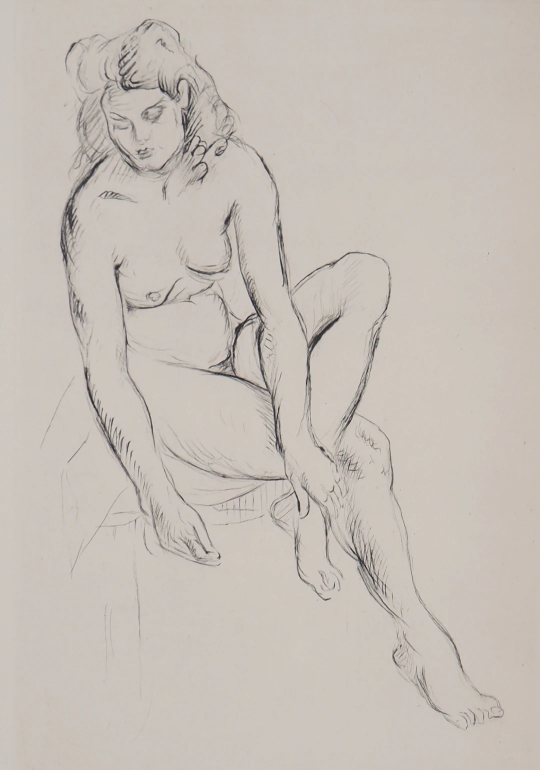 Emile Othon FRIESZ - Femme nue assise, 1949 - Gravure originale