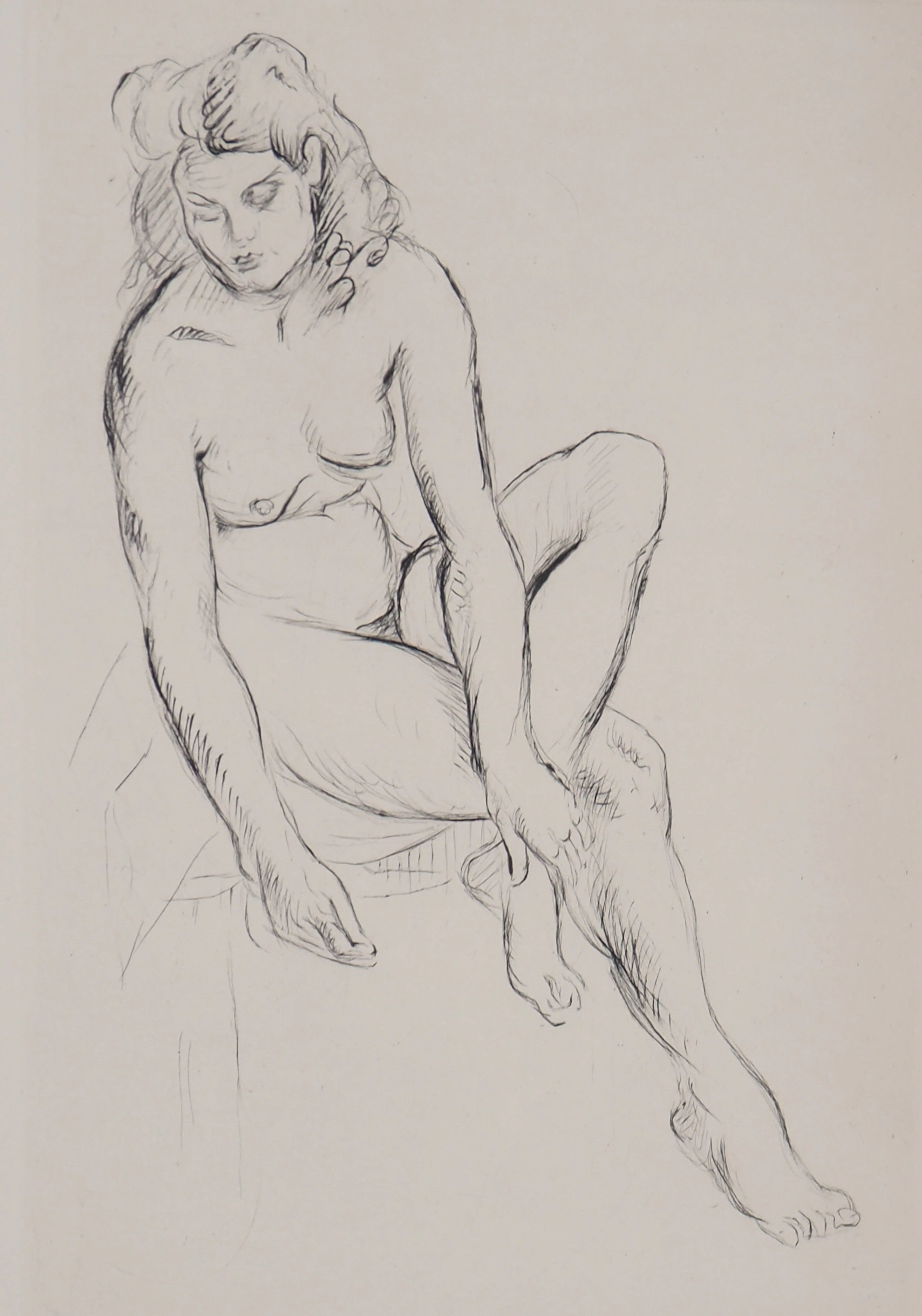 Emile Othon FRIESZ - Femme nue assise, 1949 - Gravure originale