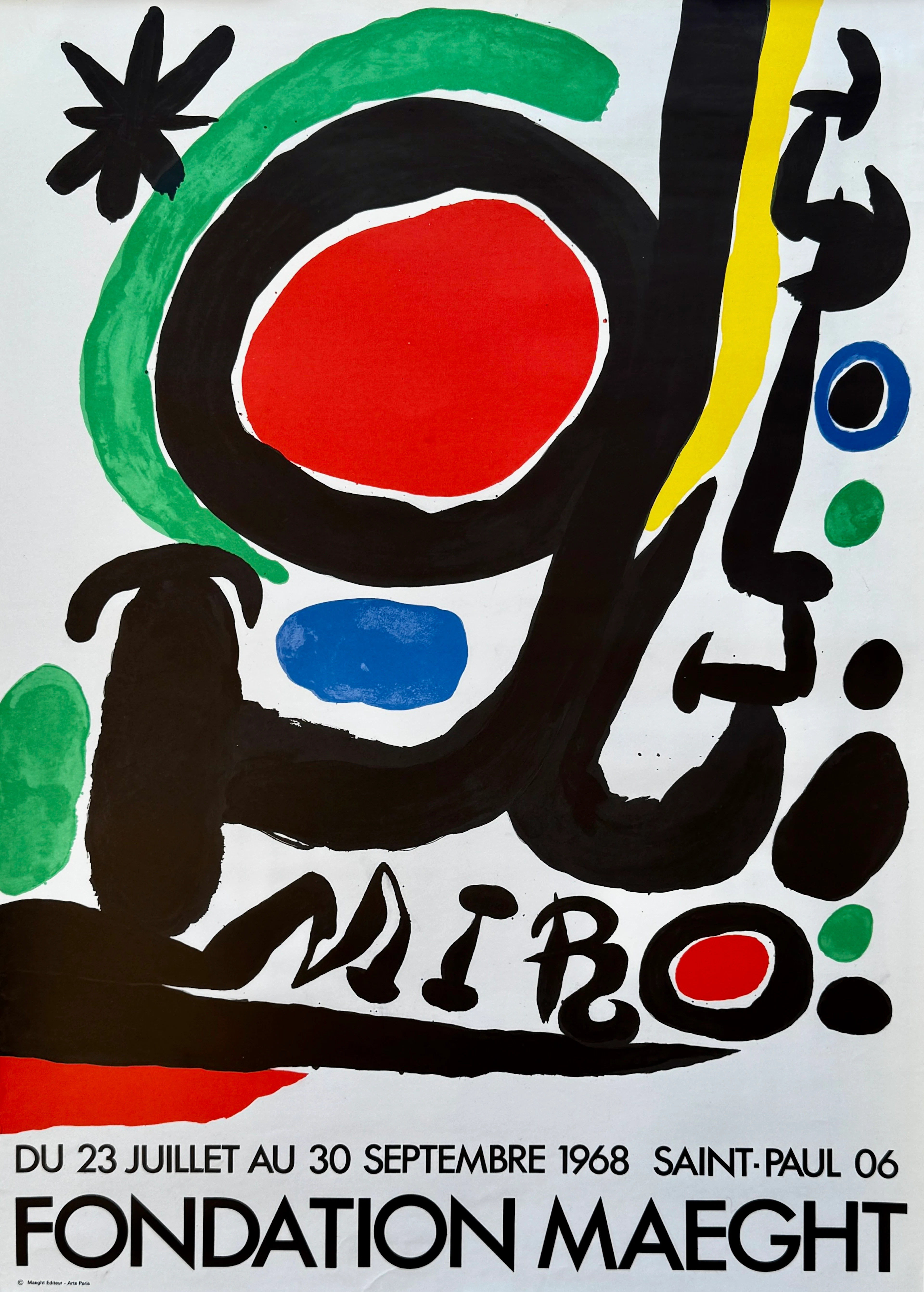 Joan MIRO - Fondation Maeght 1968 - Lithographie originale signée planche