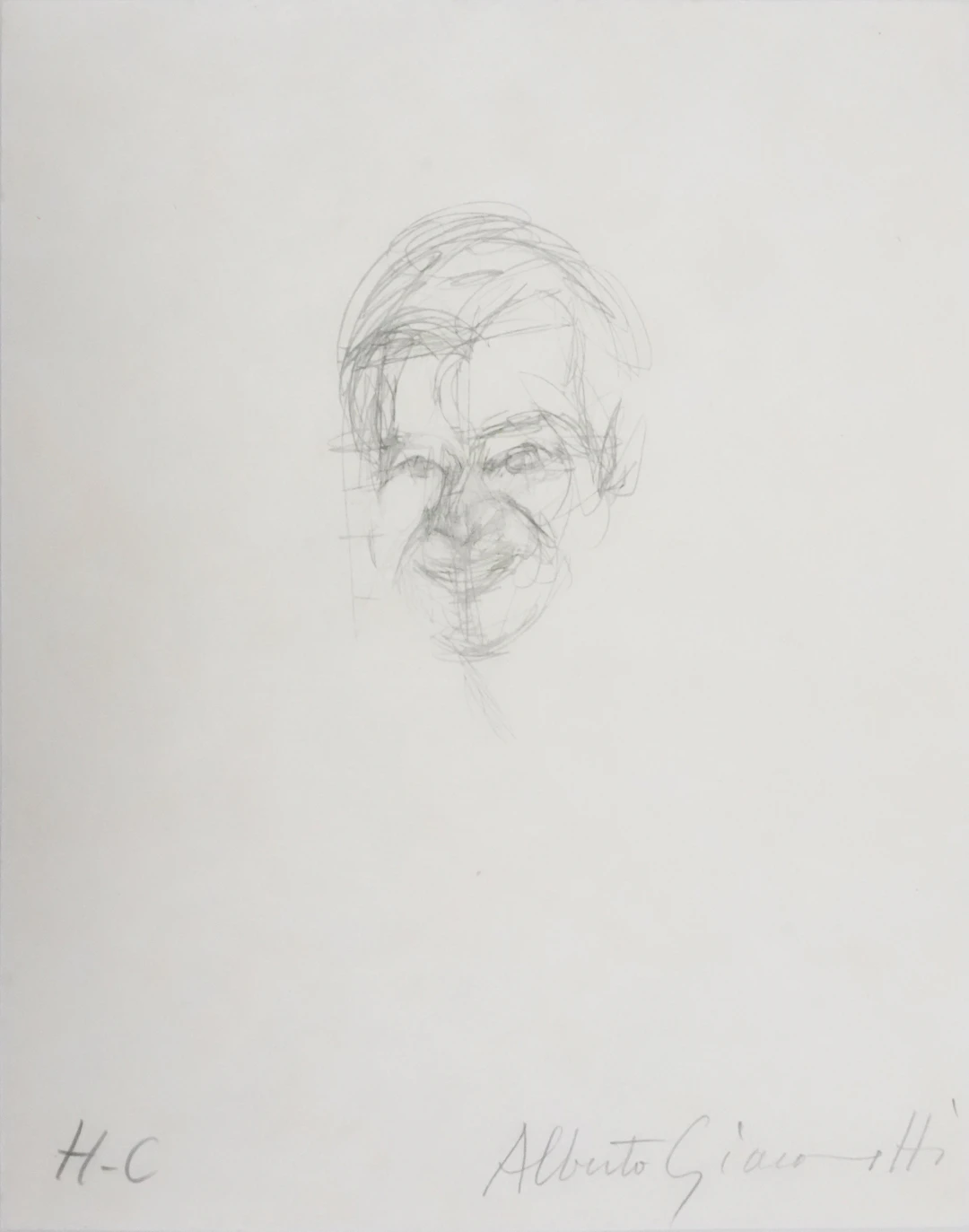 Alberto GIACOMETTI : Portrait de Olivier Larronde, Lithographie originale