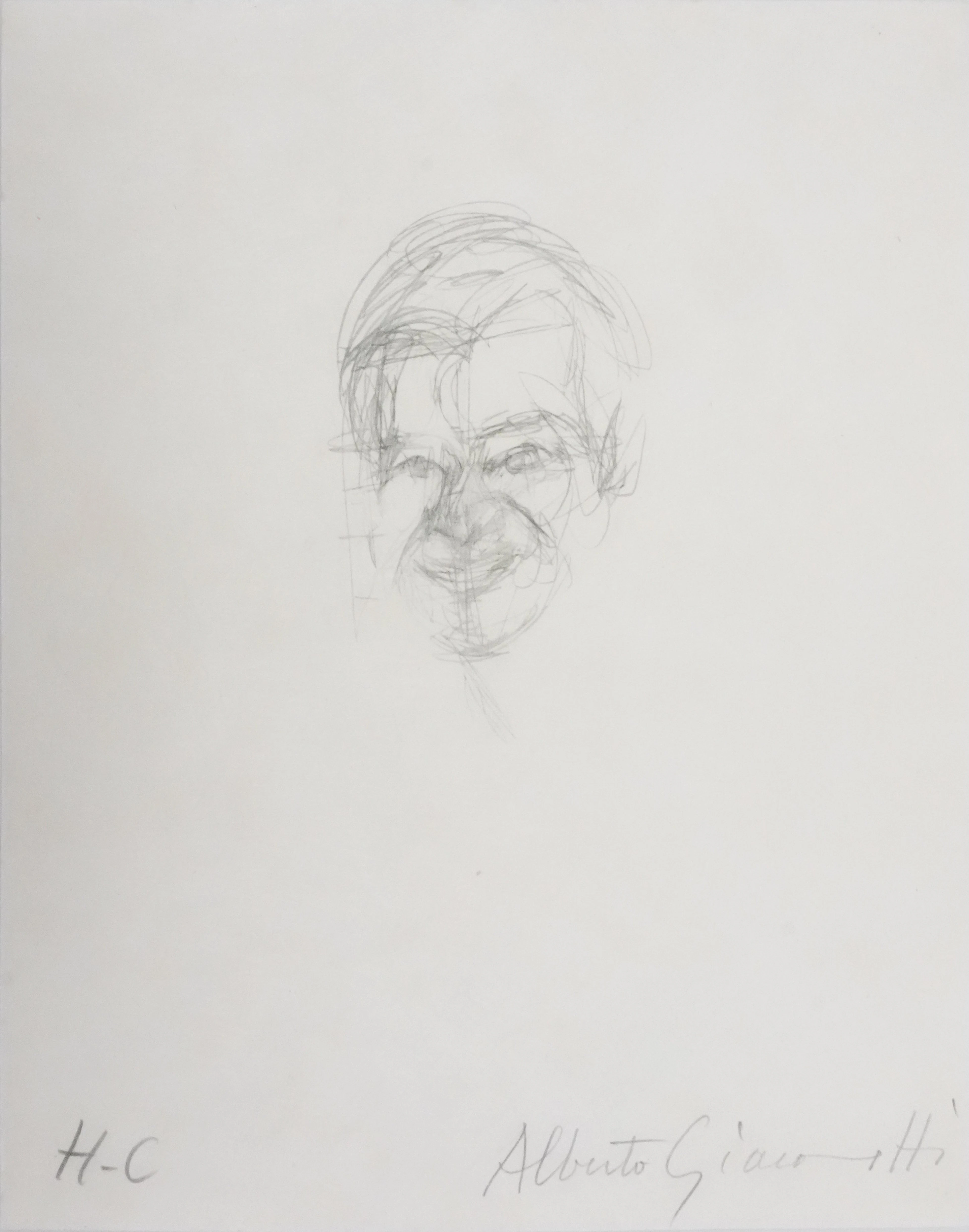 Alberto GIACOMETTI : Portrait de Olivier Larronde, Lithographie originale
