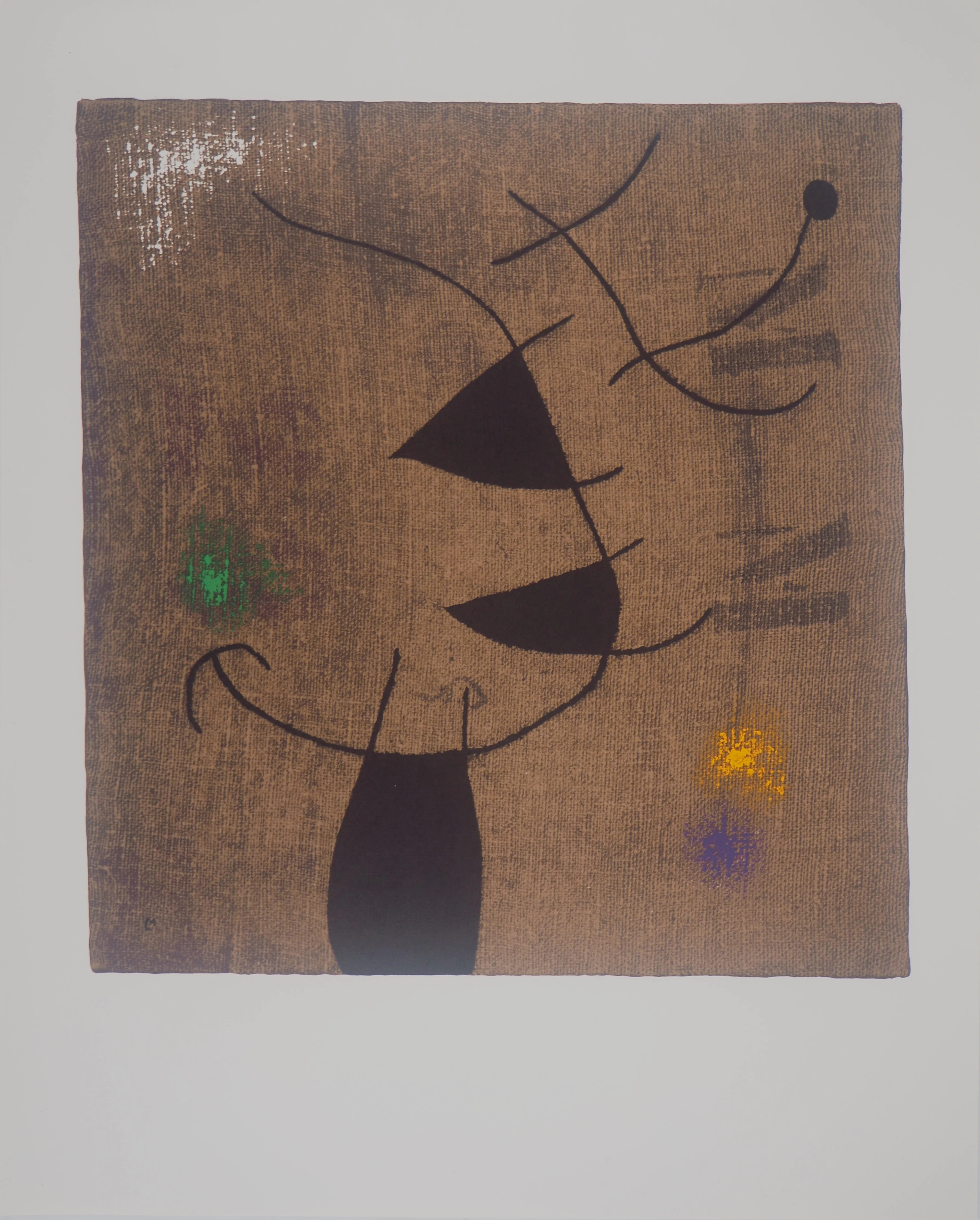 Joan MIRO : Femme dans le vent, Lithographie signée