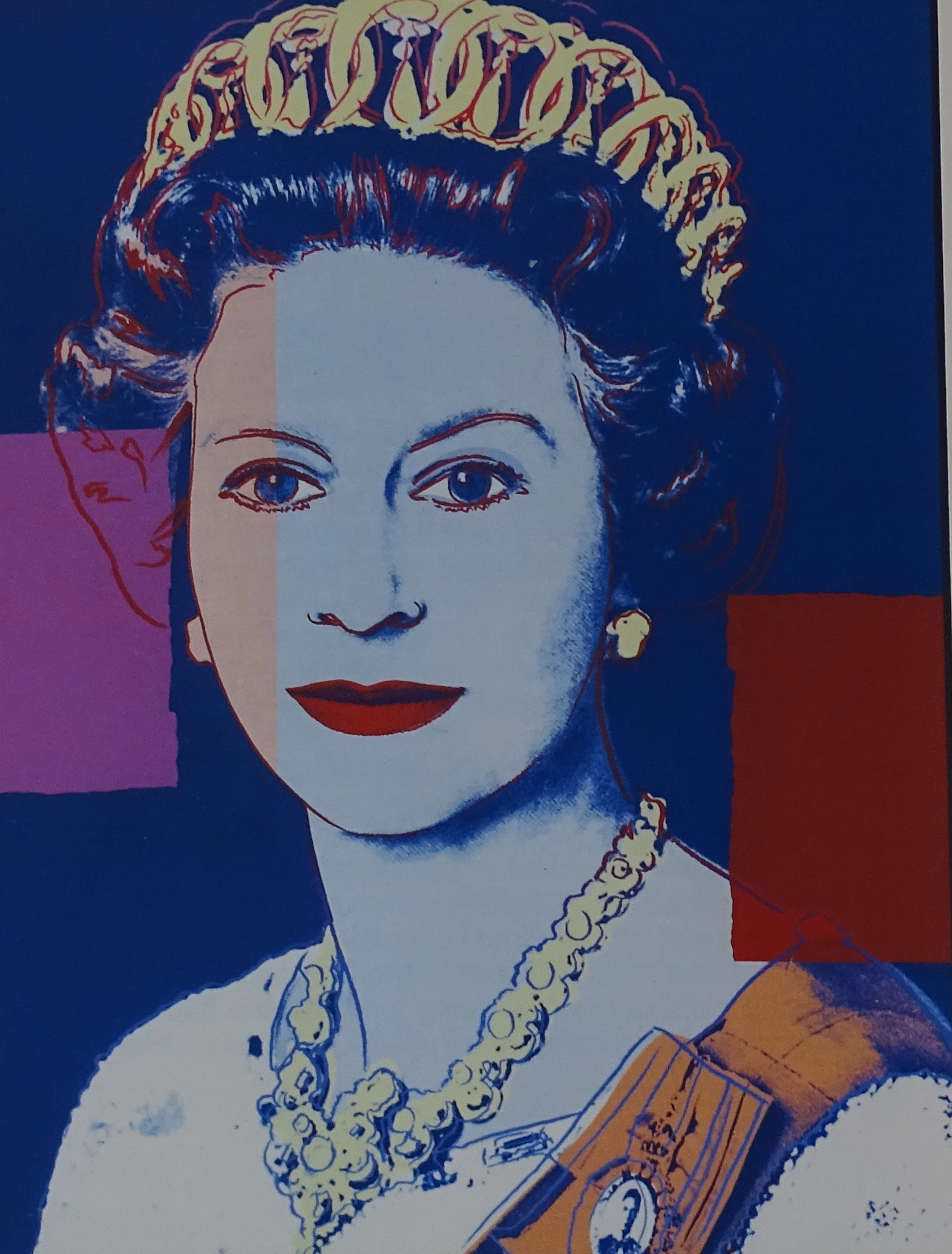 Andy Warhol - Reine Elizabeth 1987 - Sérigraphie en couleurs