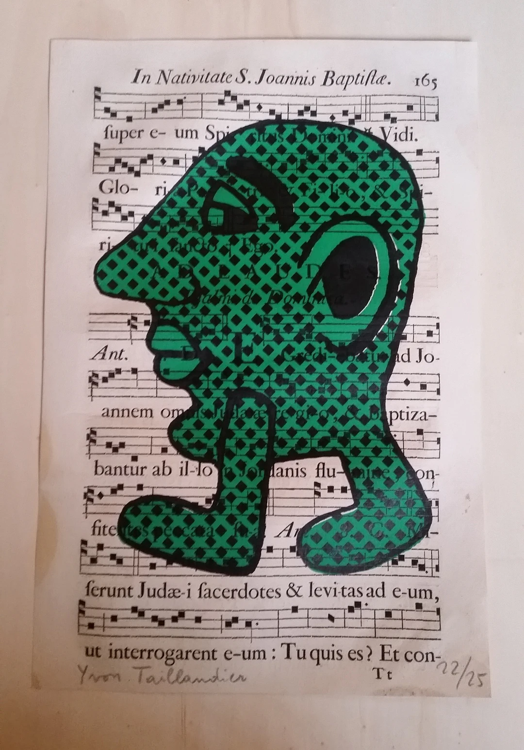 Yvon TAILLANDIER - Capitipède Vert, 2015, Sérigraphie signée