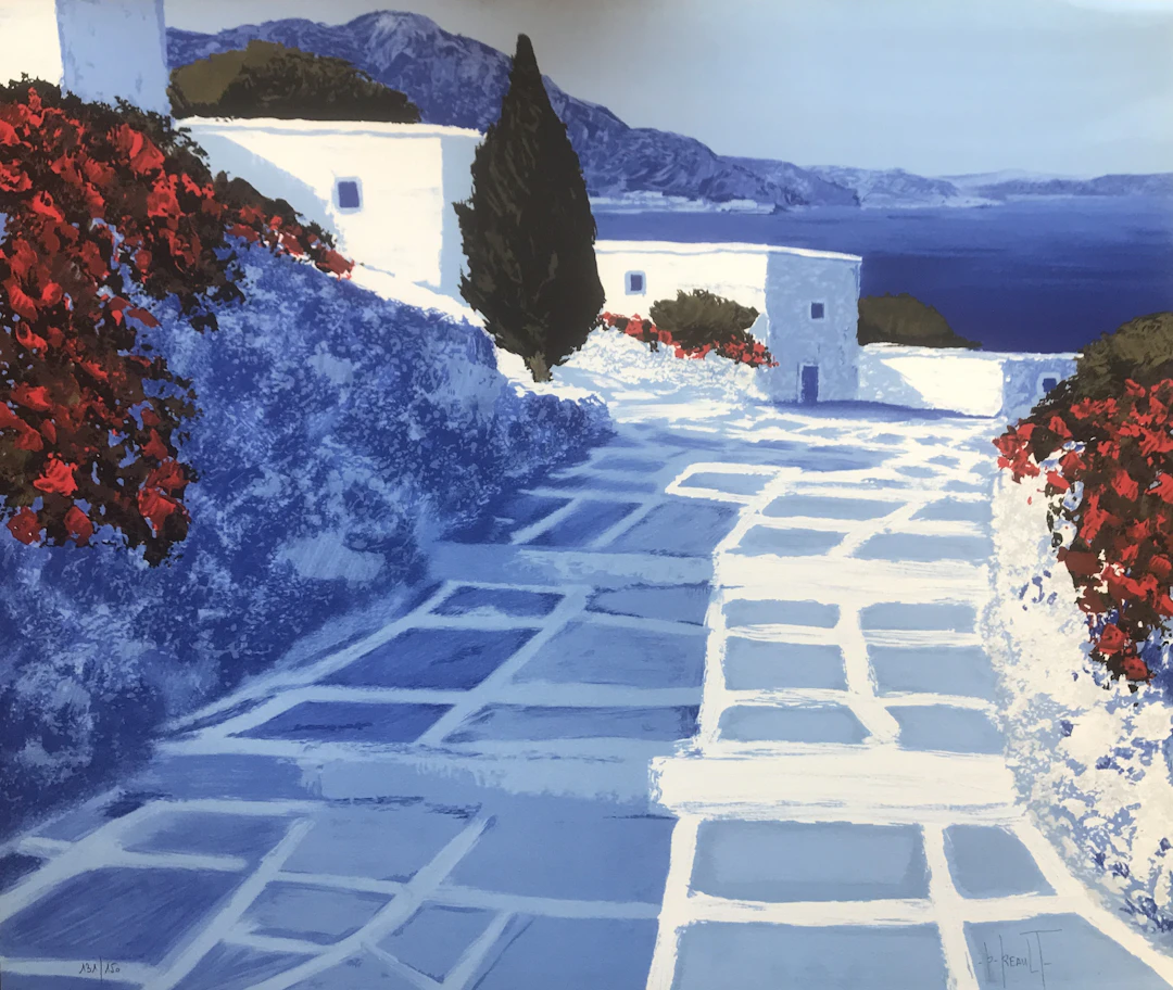 Patrick REAULT - "Vue de Grèce", lithographie