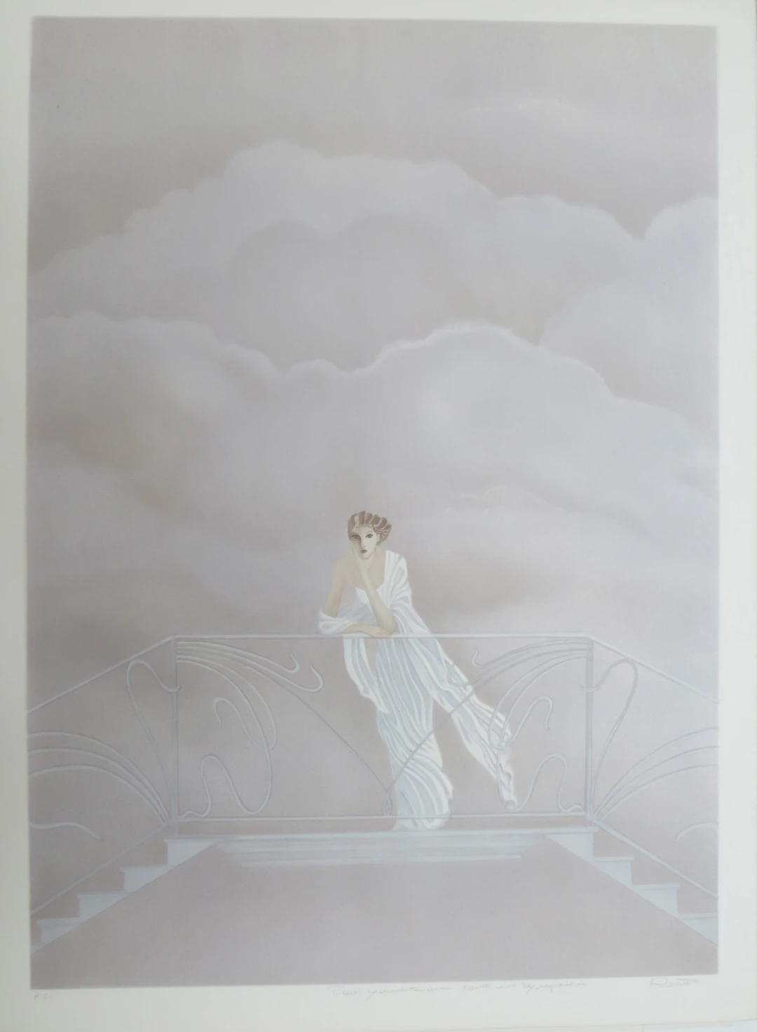 Annie RETIVAT - Au balcon, 1983 - Lithographie signée au crayon