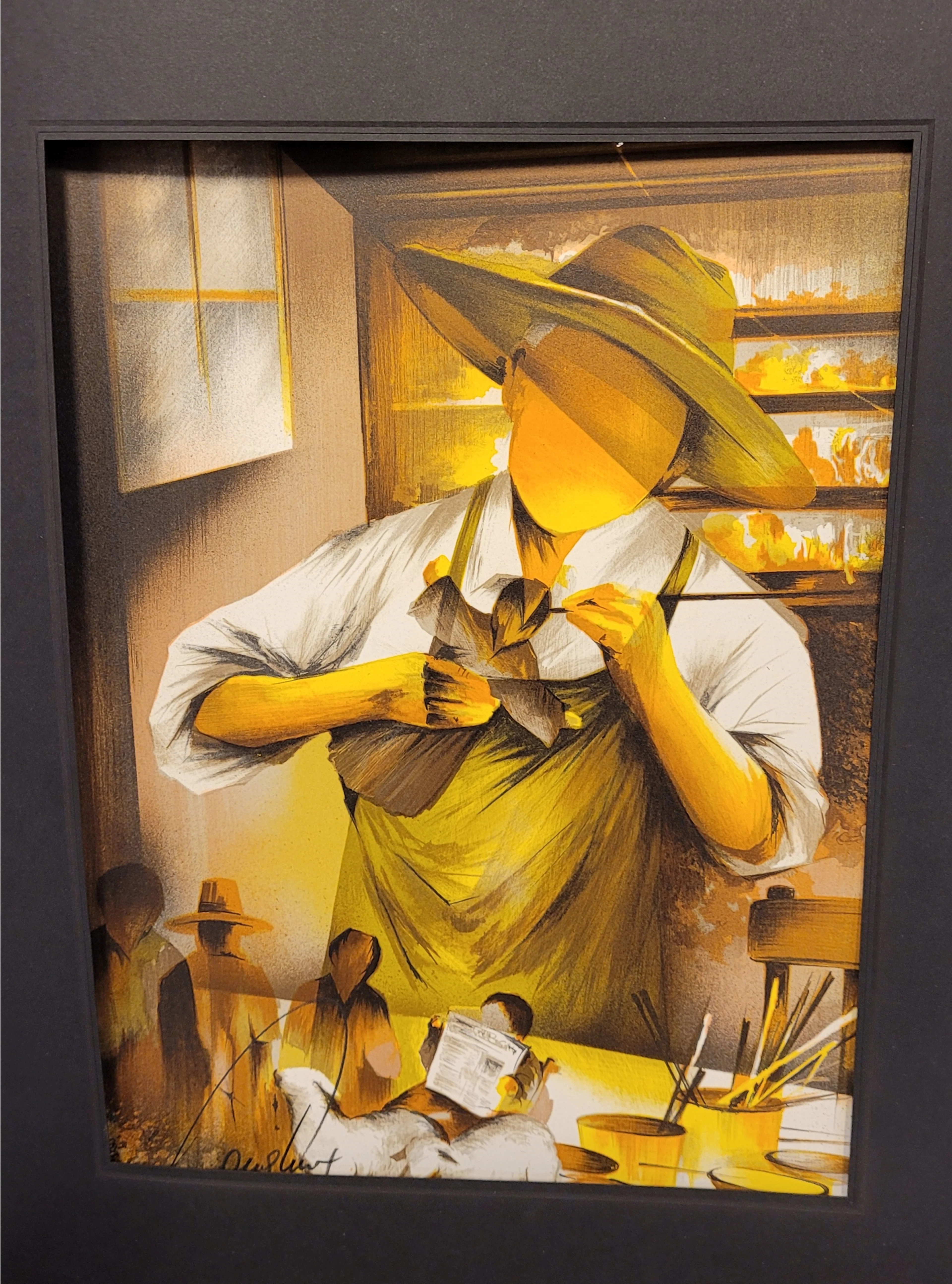 Raymond POULET - Les Vieux Métiers - Le Santonnier, 1975 - Lithographie