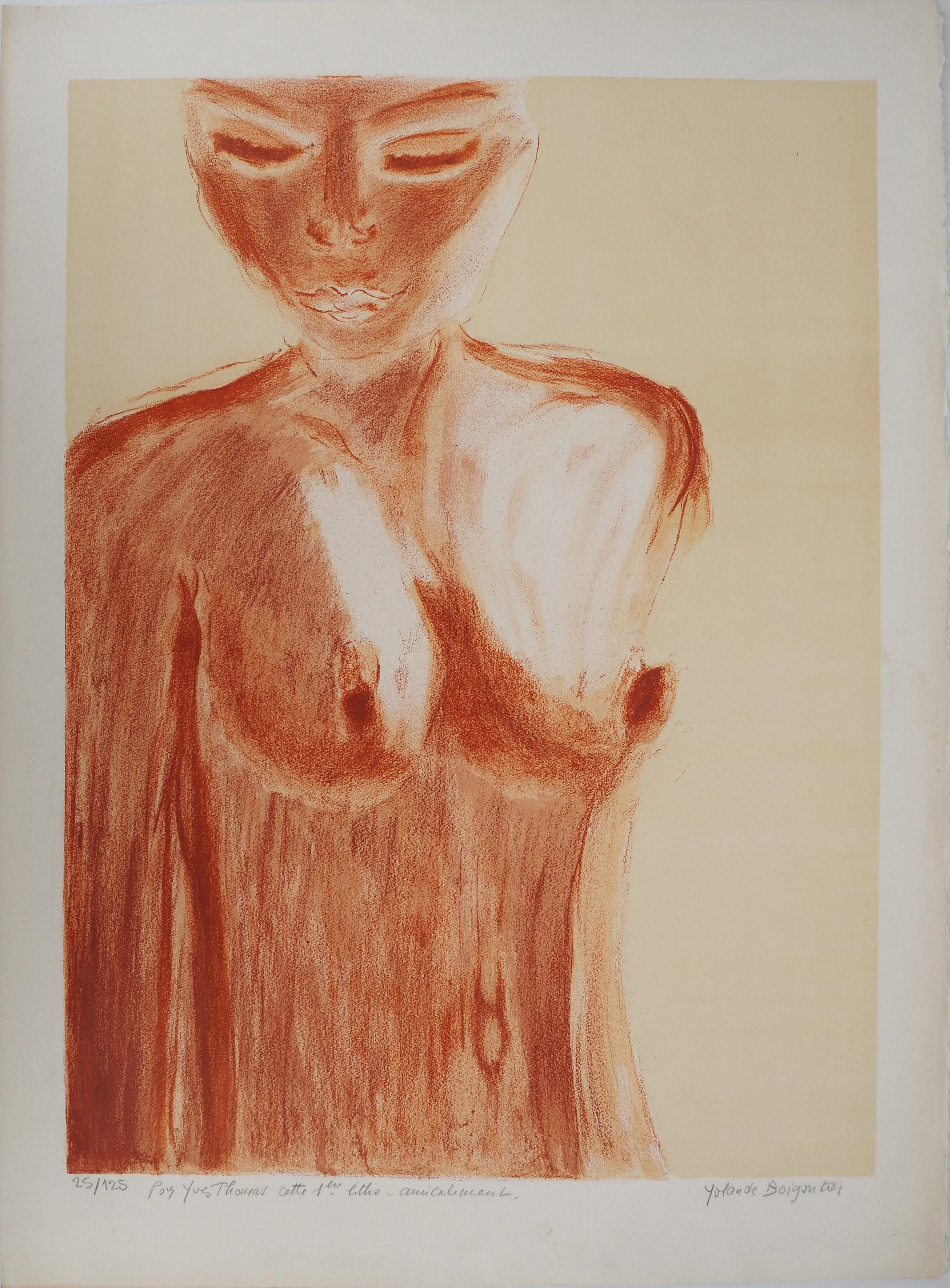 Yolande BOIGONTIER, Nue féminin - Lithographie originale Signée