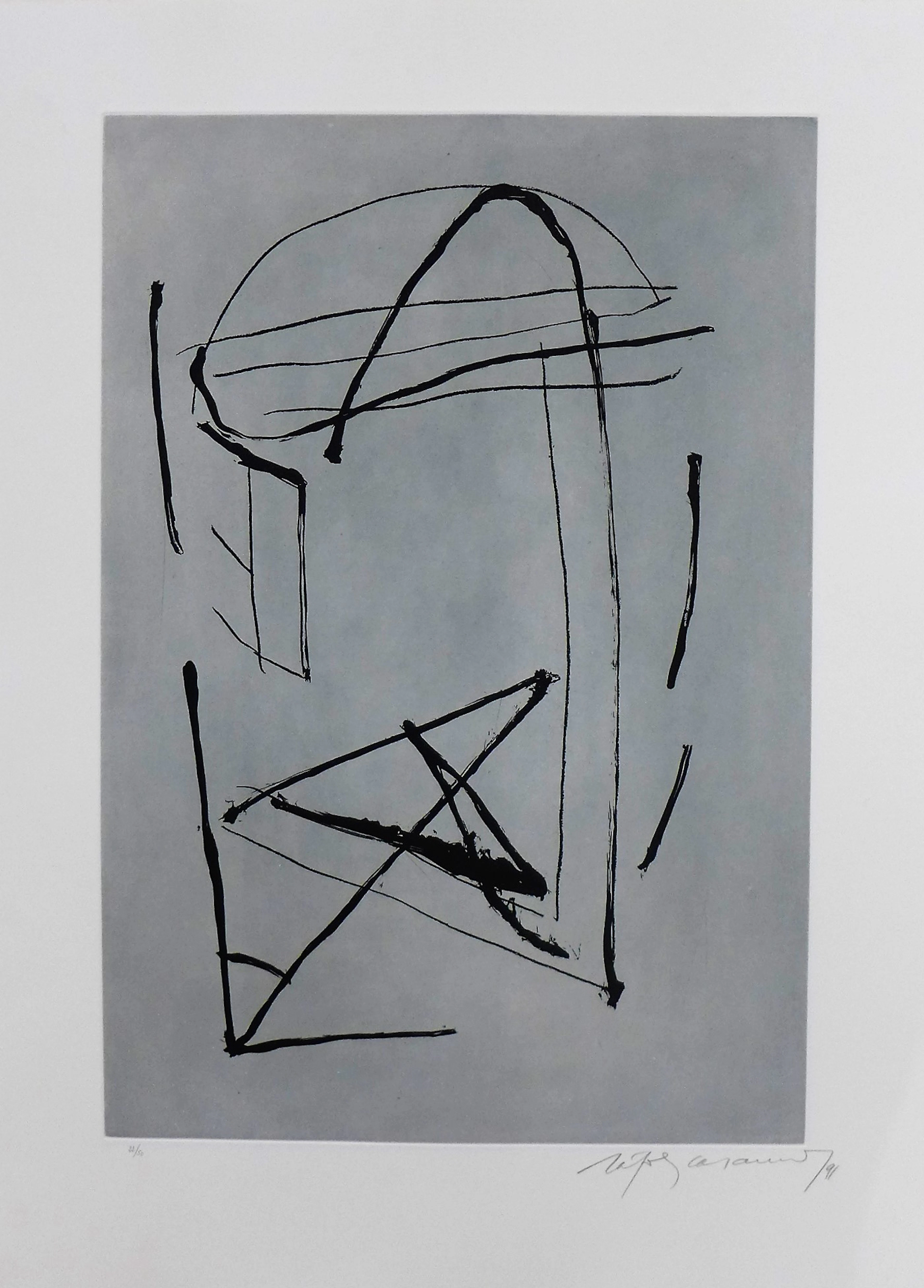 Alberto RAFOLS-CASAMADA - Signe i color 2, 1991, Gravure signée