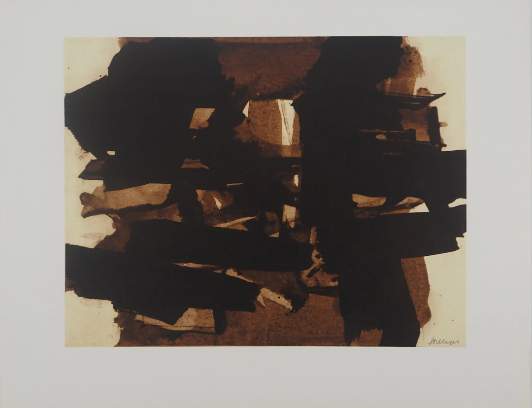 Pierre SOULAGES : Peinture II 1960, Héliogravure signée