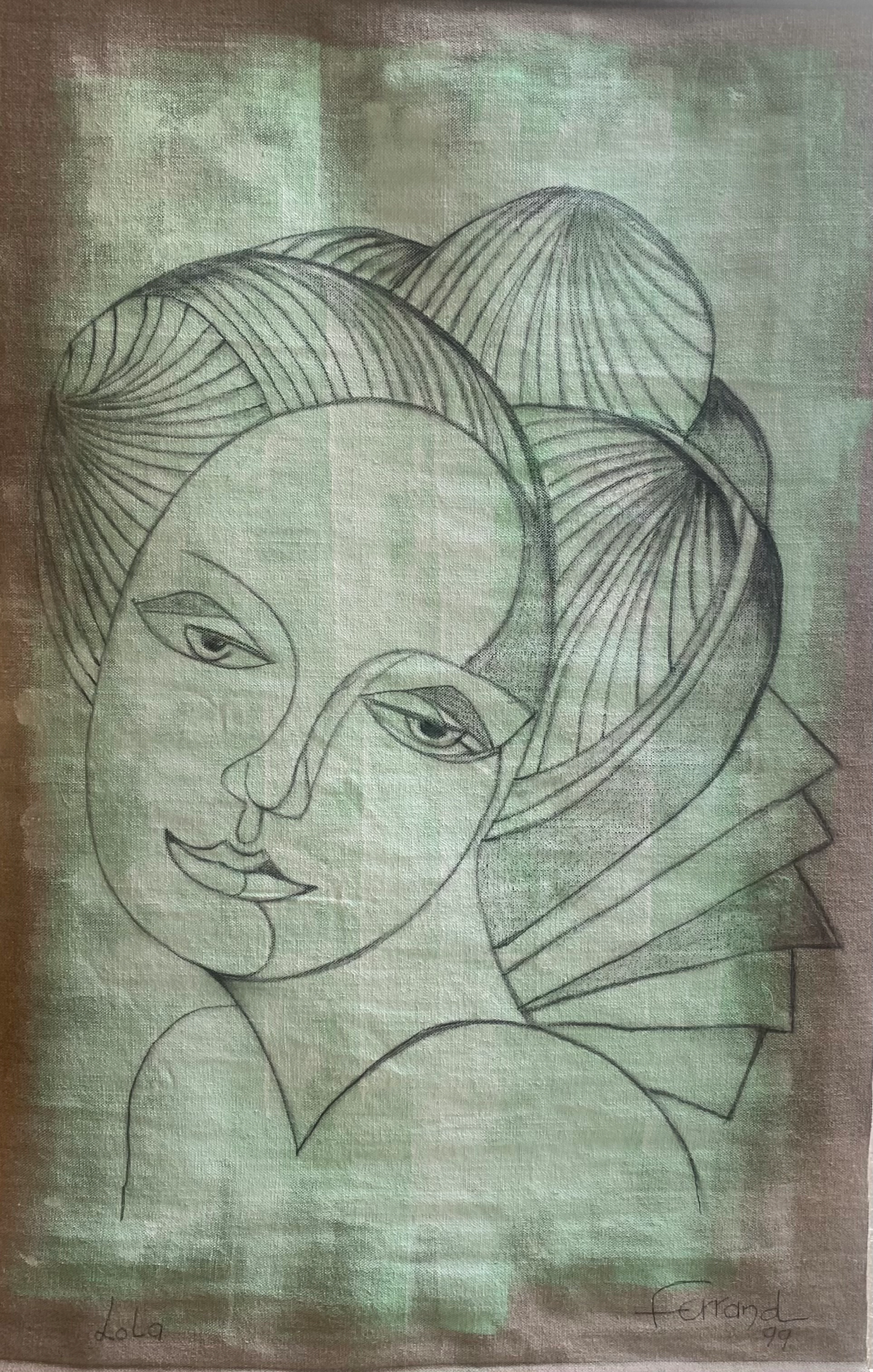 Ferrand André Lola Technique mixte sur toile