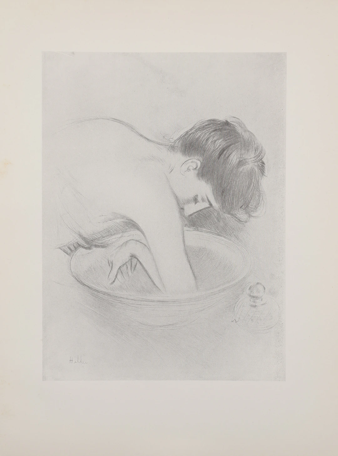 Paul César HELLEU : La toilette, Héliogravure signée