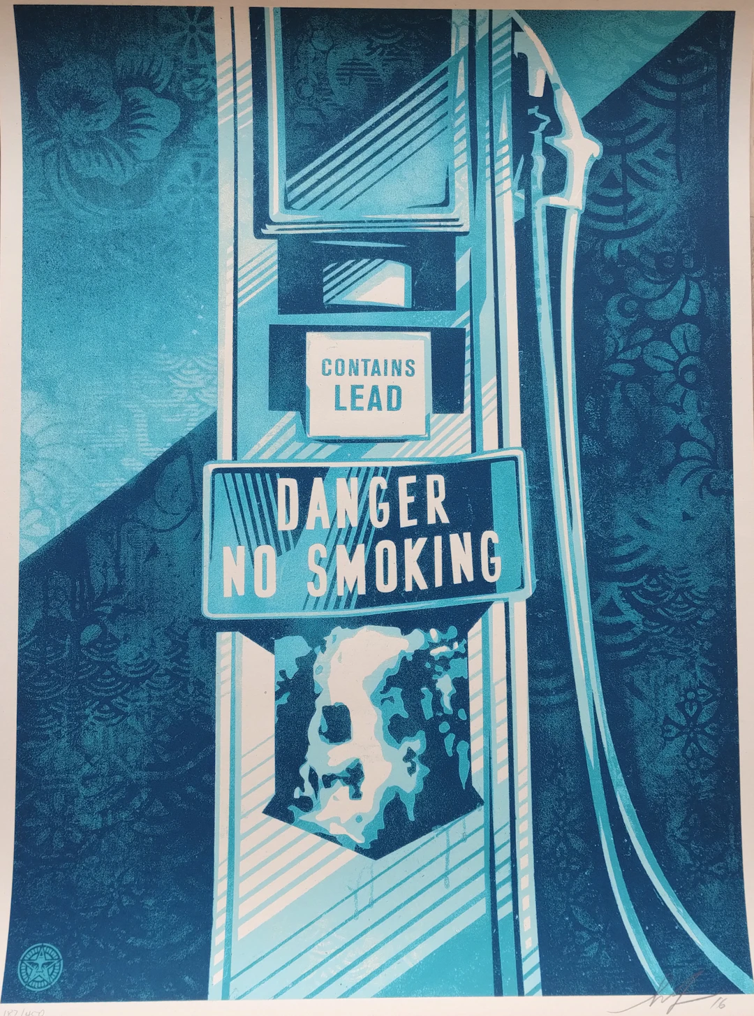 Shepard Fairey (Obey Giant) - Danger No Smoking 2016