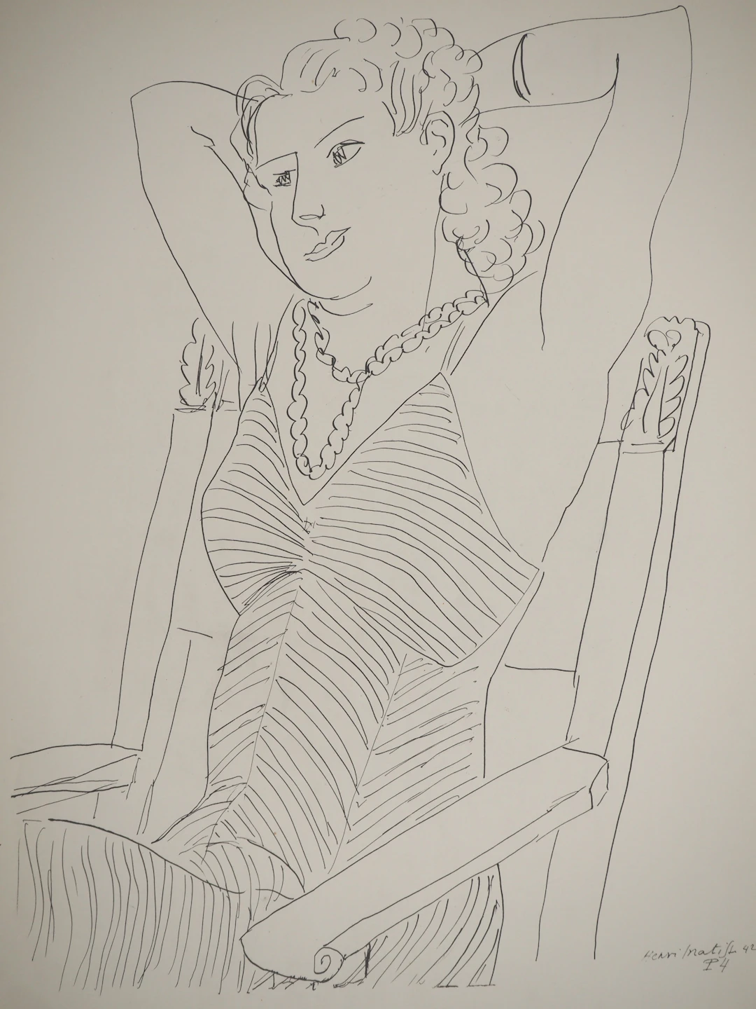 Henri MATISSE : La muse paisible, Lithographie signée