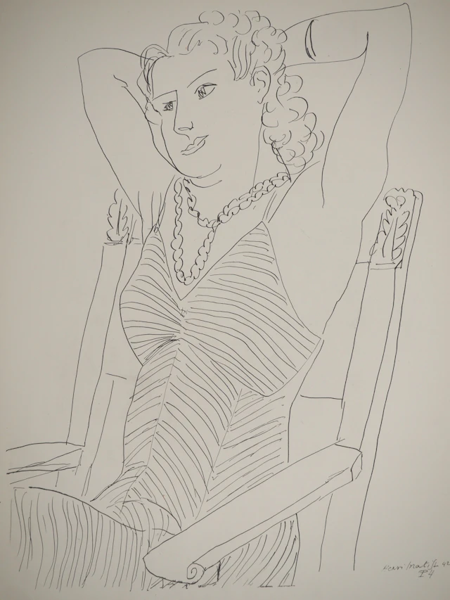Henri MATISSE : La muse paisible, Lithographie signée